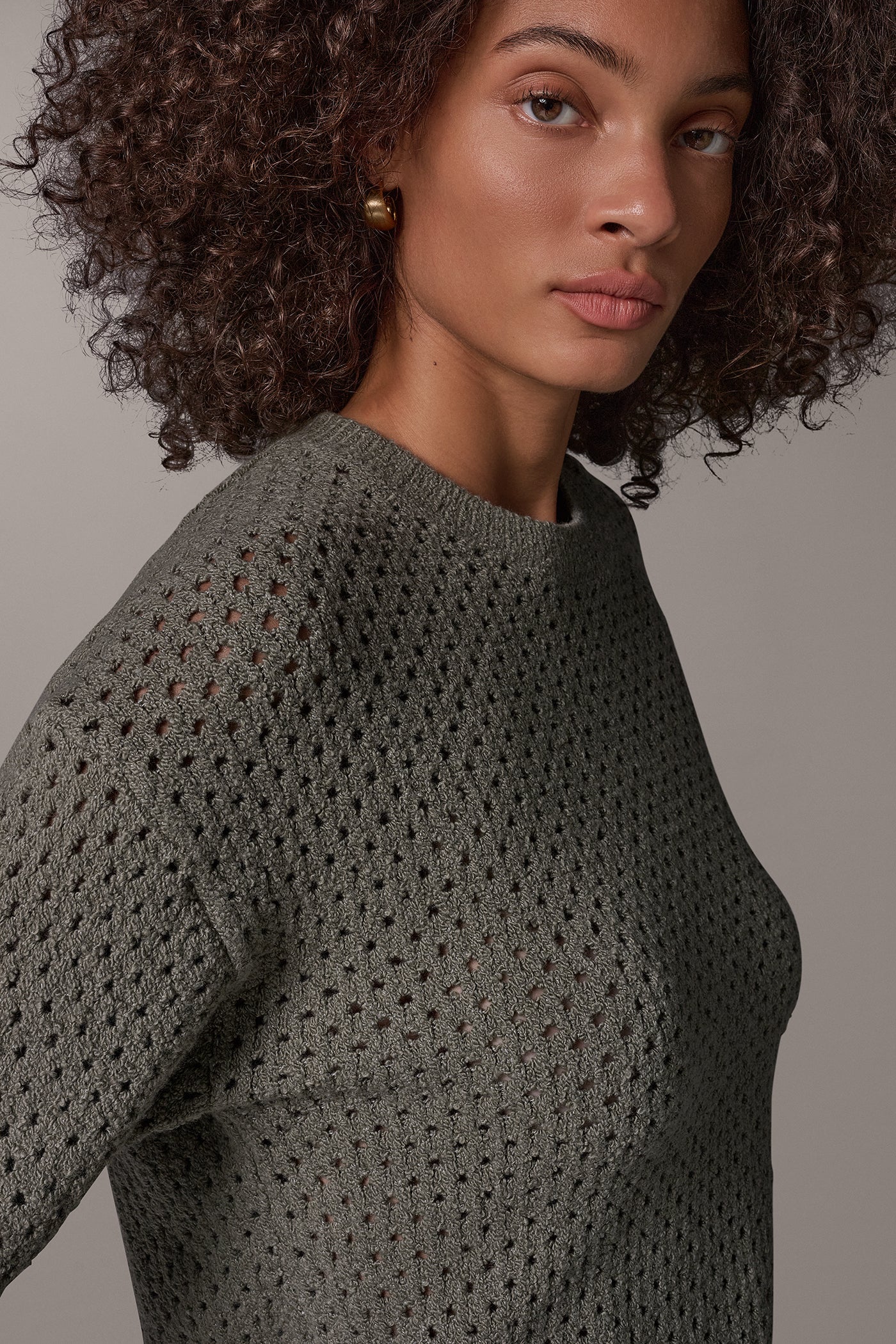 OPEN STITCH KNIT SWEATER VIEW 2