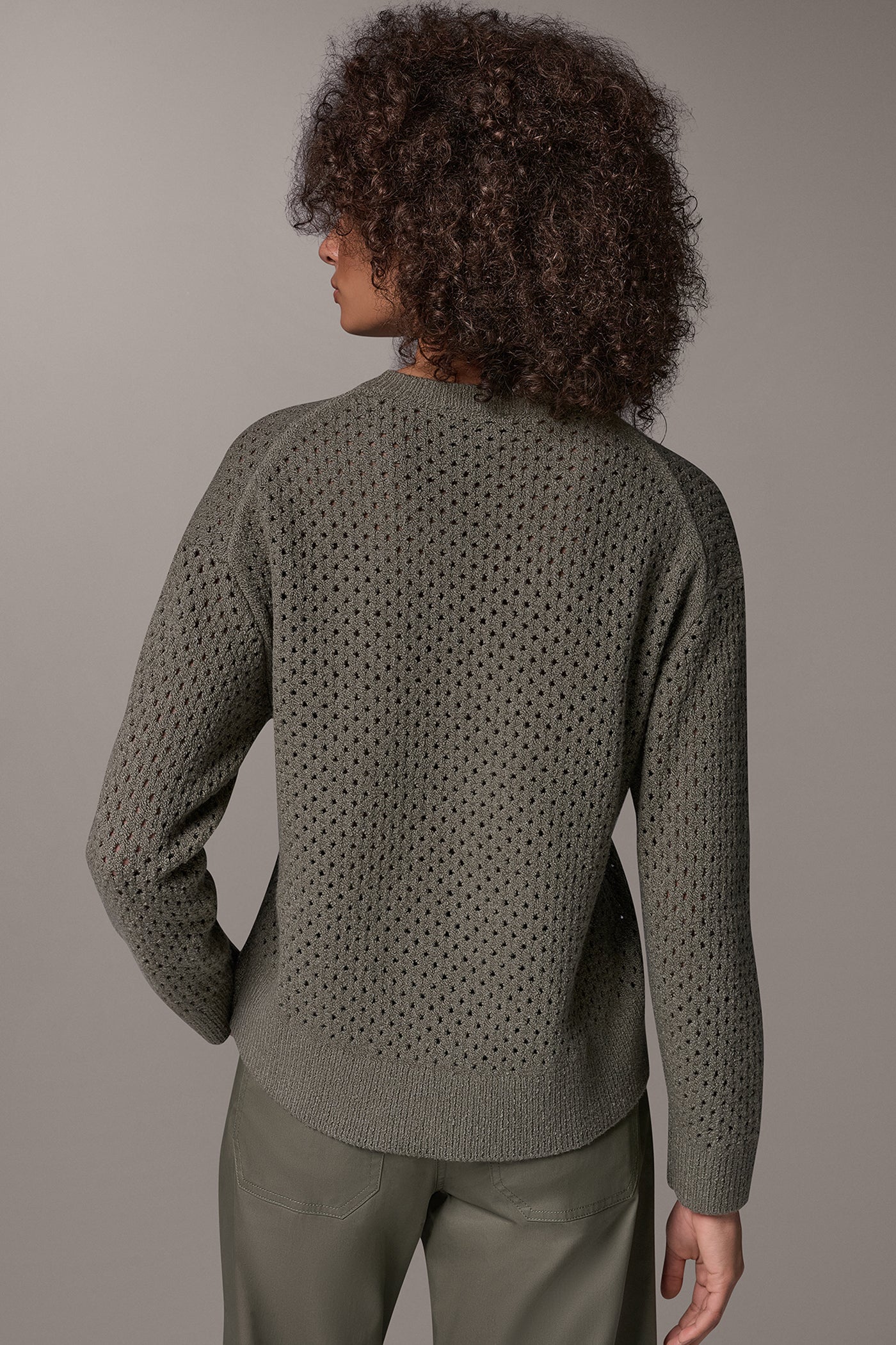 OPEN STITCH KNIT SWEATER VIEW 3