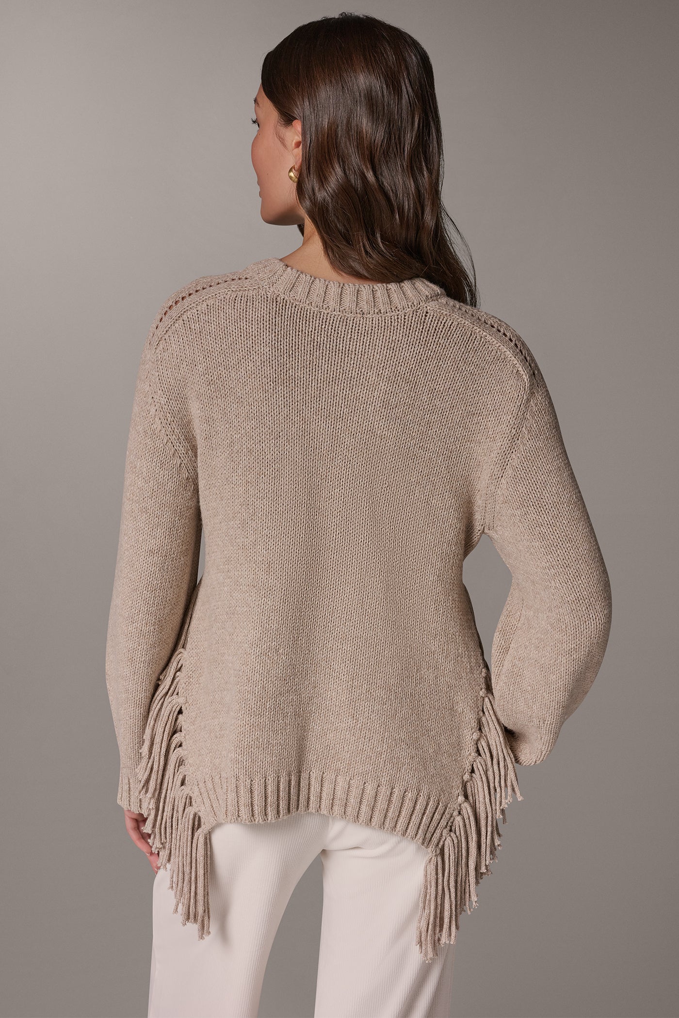 FRINGE TRIM SWEATER VIEW 3