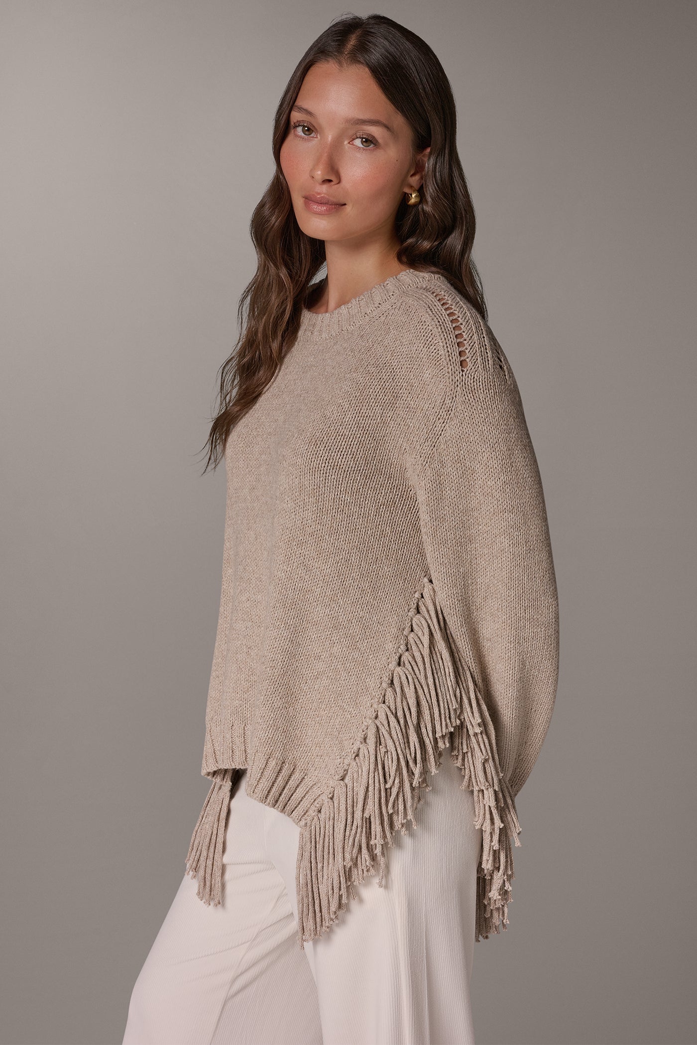 FRINGE TRIM SWEATER VIEW 2