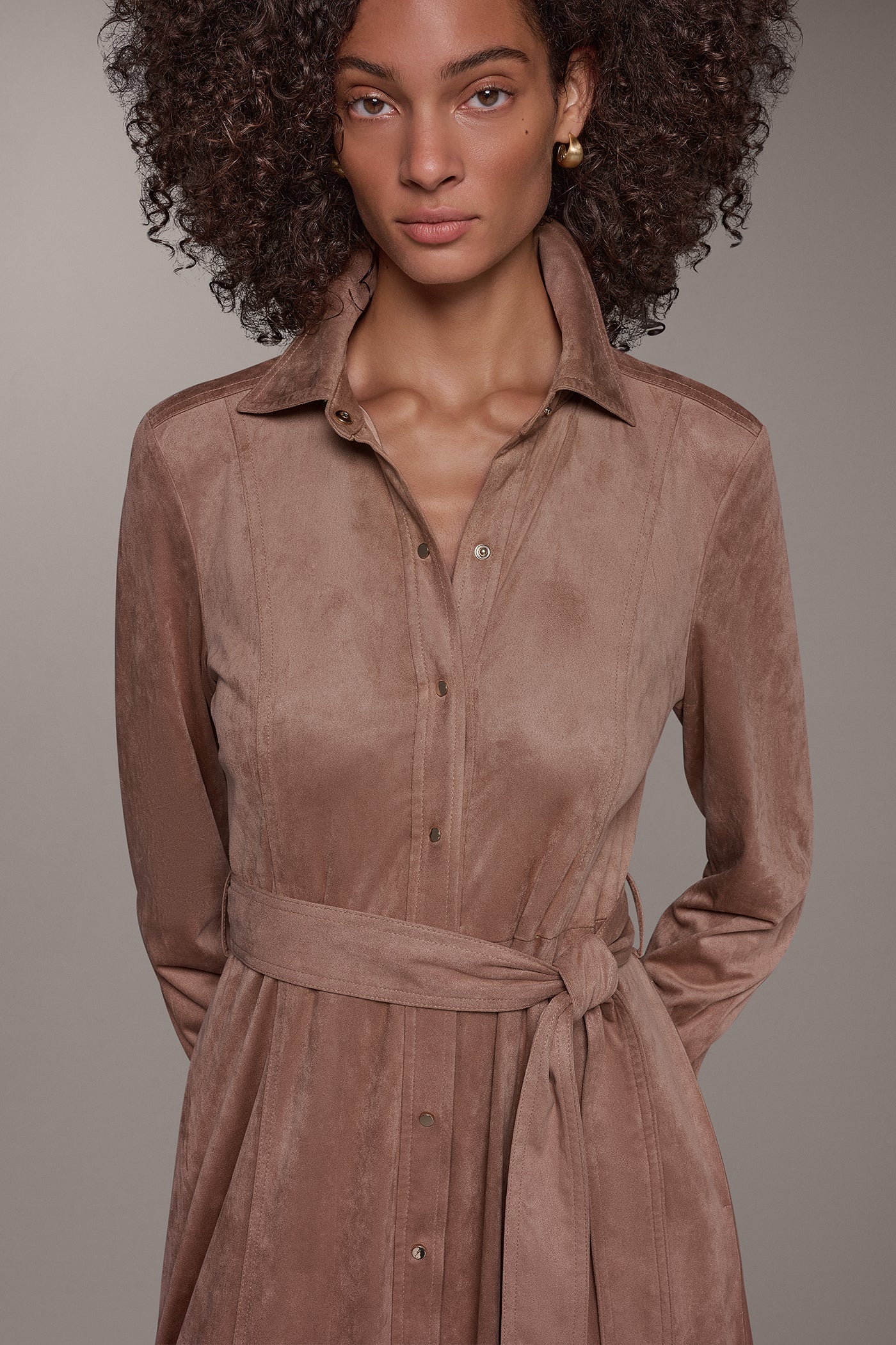 MICROSUEDE SNAP FRONT DUSTER VIEW 6 | Included in discounts