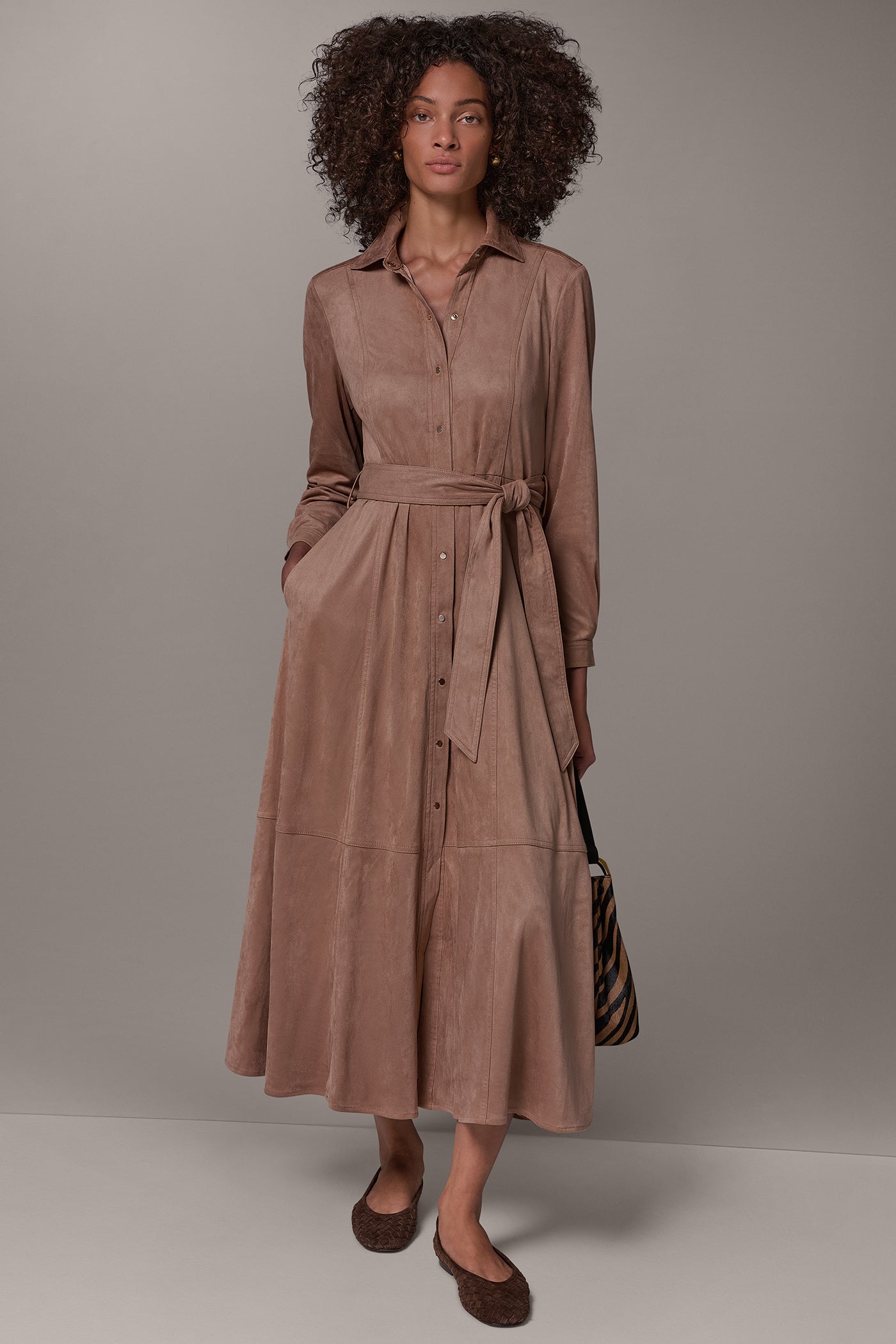 MICROSUEDE SNAP FRONT DUSTER VIEW 4 | Included in discounts