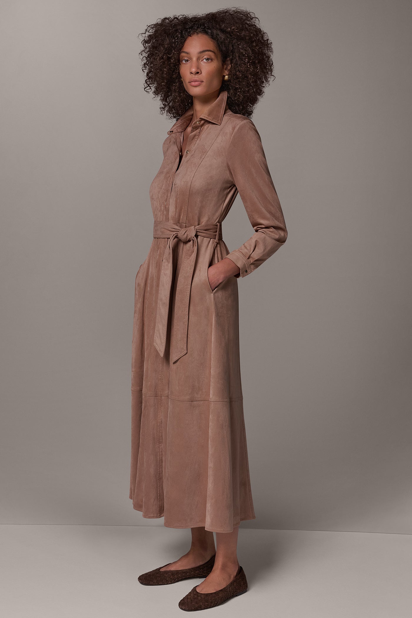 MICROSUEDE SNAP FRONT DUSTER VIEW 5 | Included in discounts