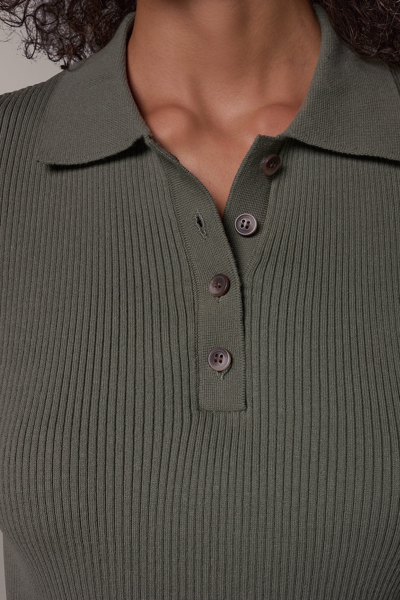 ELBOW SLEEVE POLO SWEATER VIEW 5