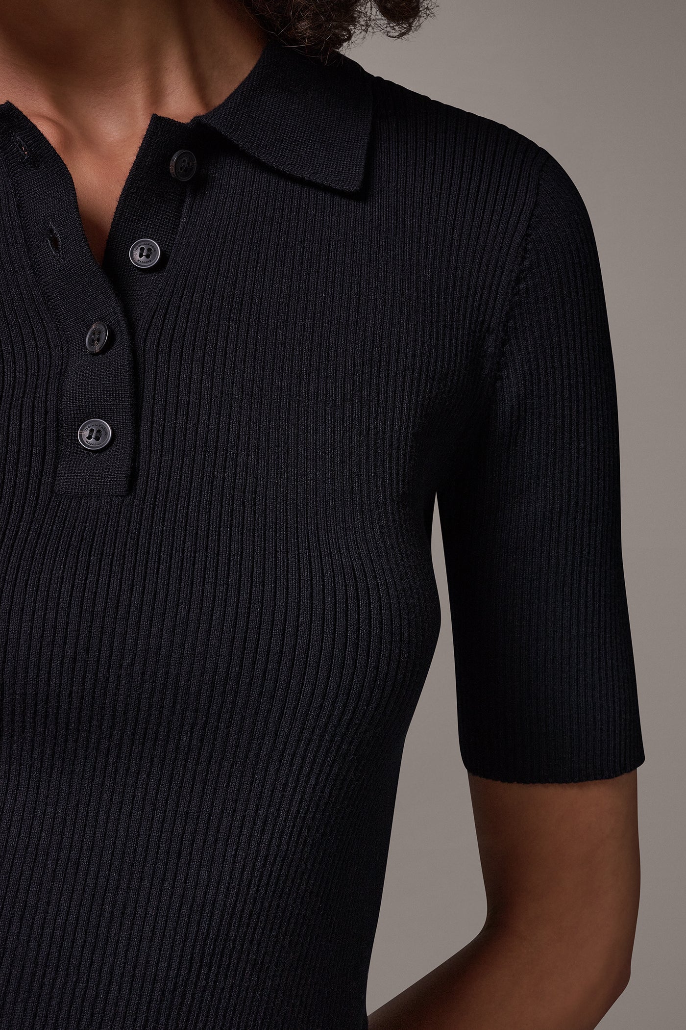 ELBOW SLEEVE POLO SWEATER VIEW 5