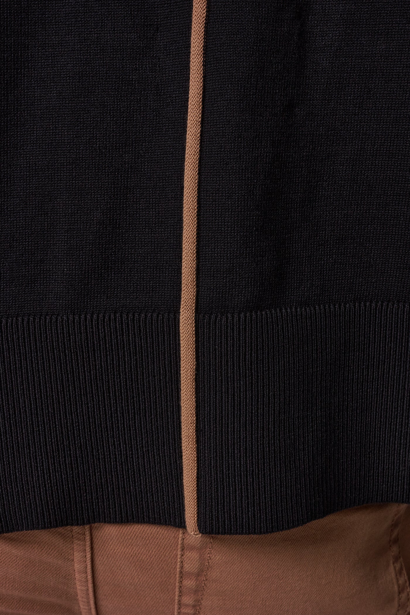 FUNNEL NECK CONTRAST TRIM SWEATER VIEW 6