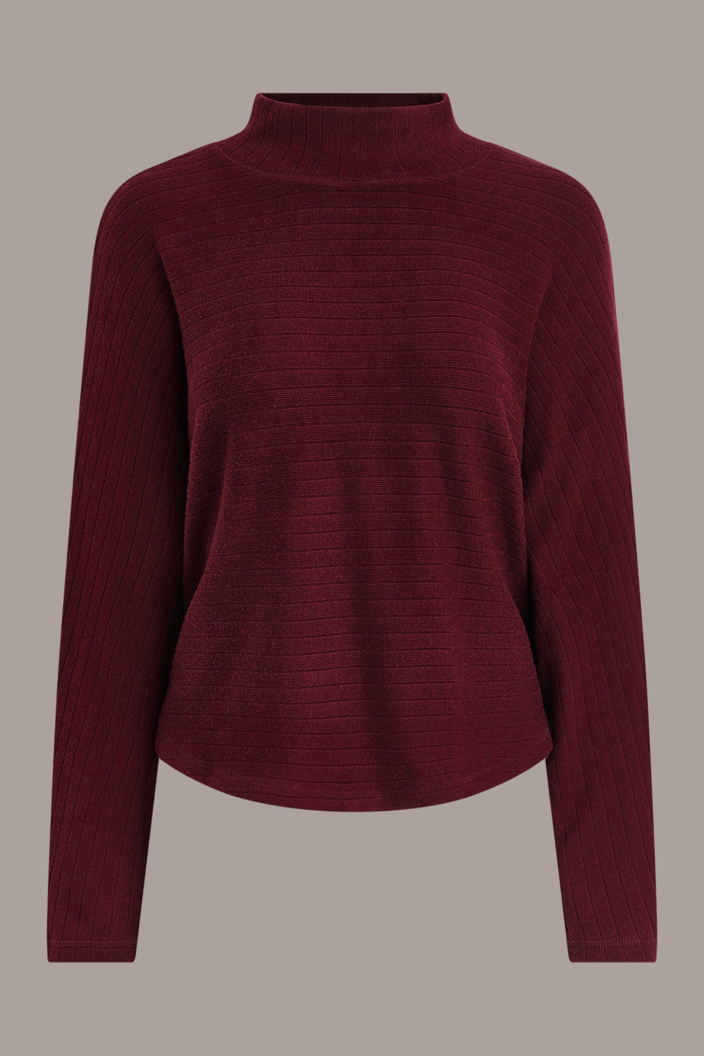 CROPPED DOLMAN SLEEVE RIB SWEATER VIEW 8