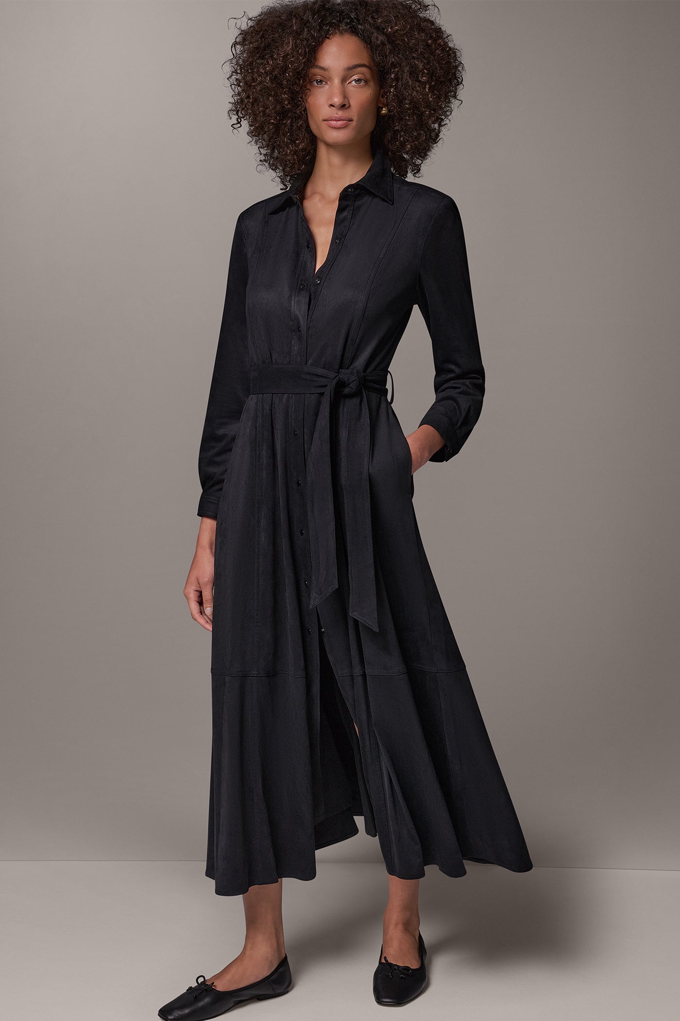 MICROSUEDE SNAP FRONT DUSTER VIEW 7 | Included in discounts