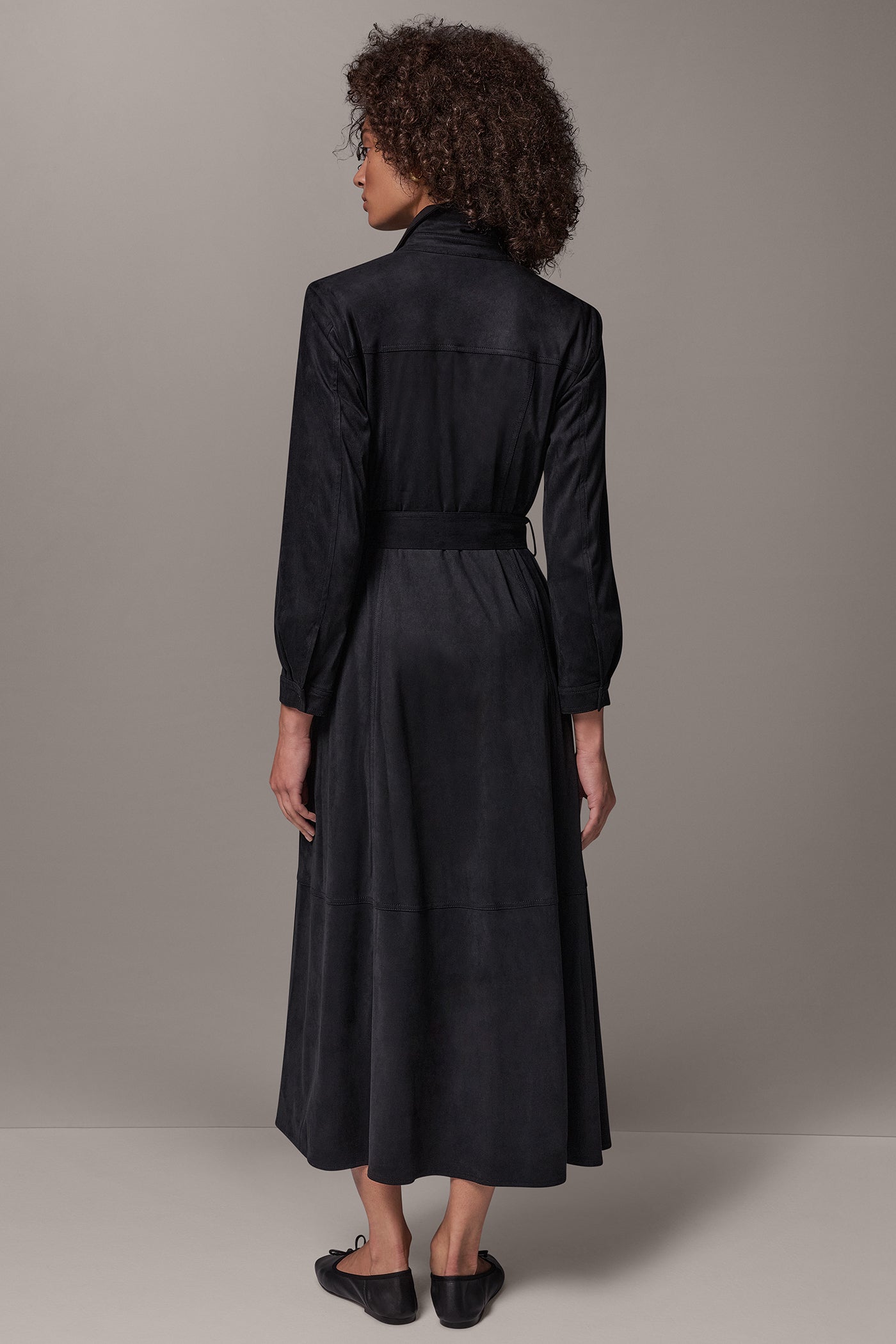 MICROSUEDE SNAP FRONT DUSTER VIEW 3 | Included in discounts