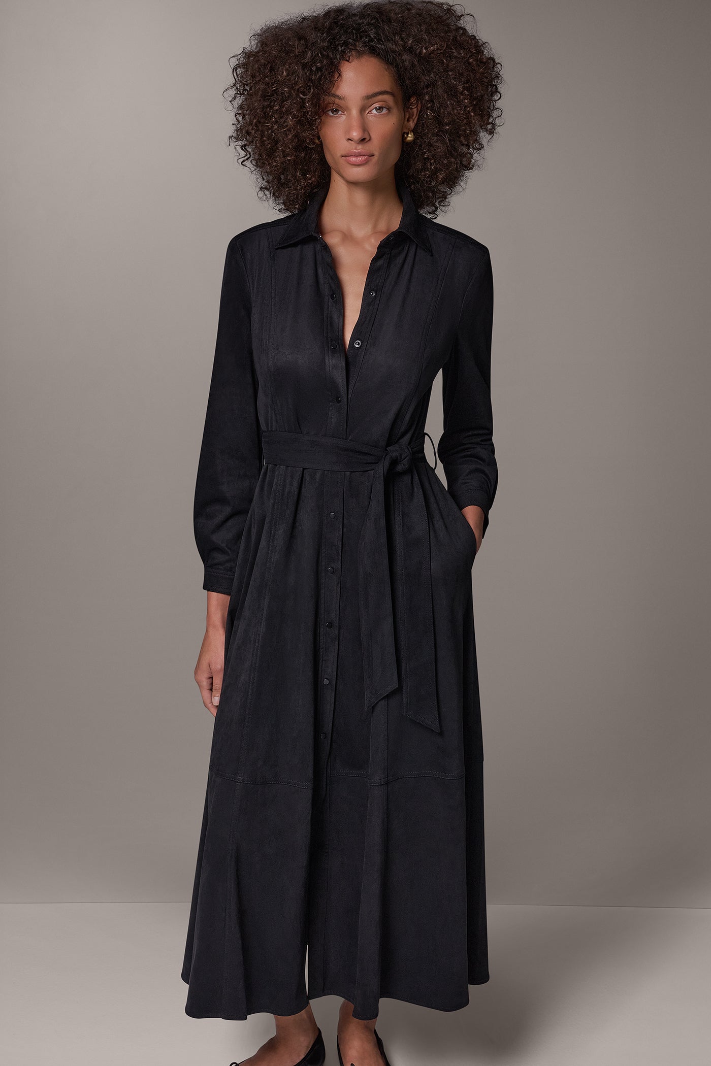MICROSUEDE SNAP FRONT DUSTER VIEW 8 | Included in discounts