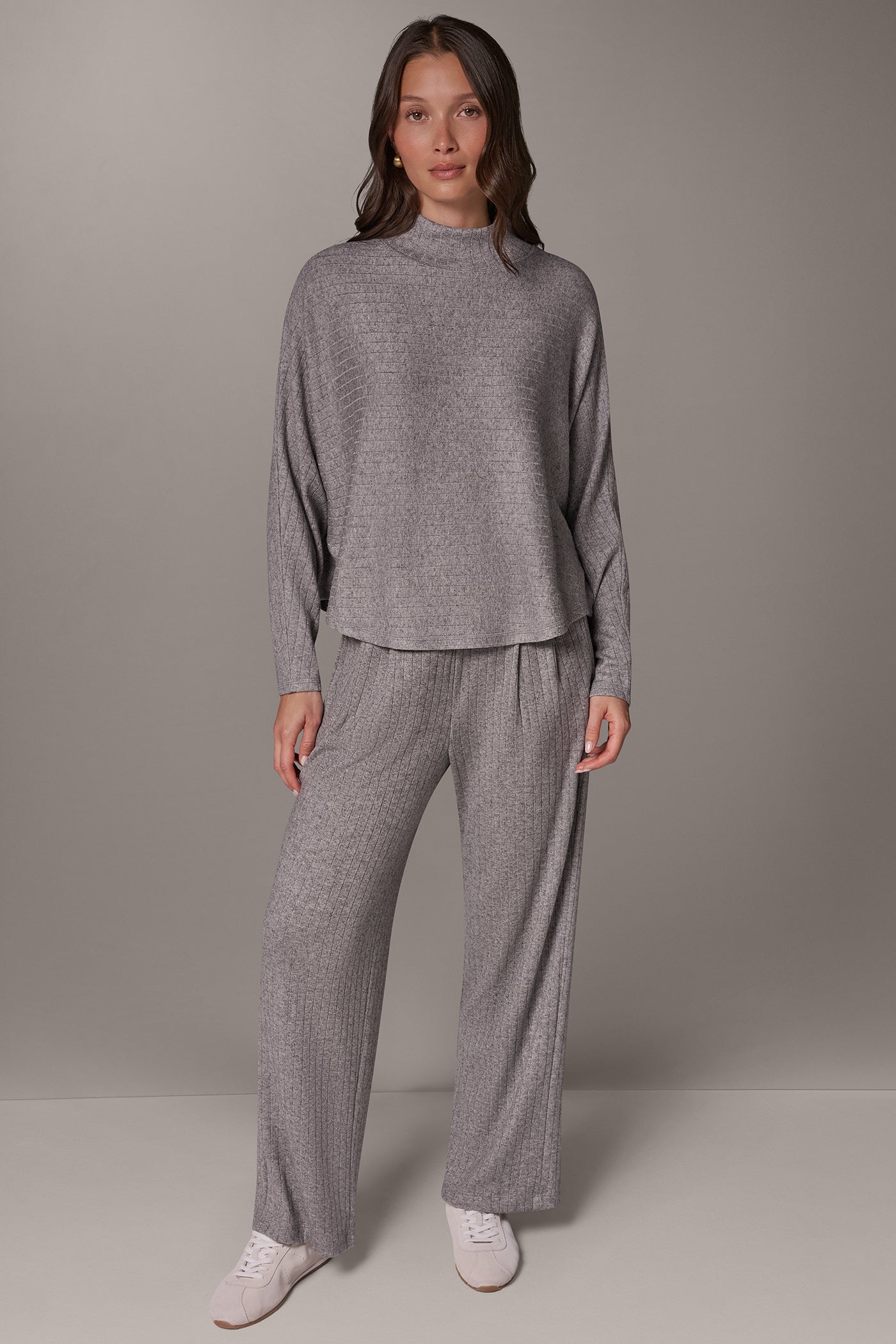 CROPPED DOLMAN SLEEVE RIB SWEATER VIEW 7 | Clothing