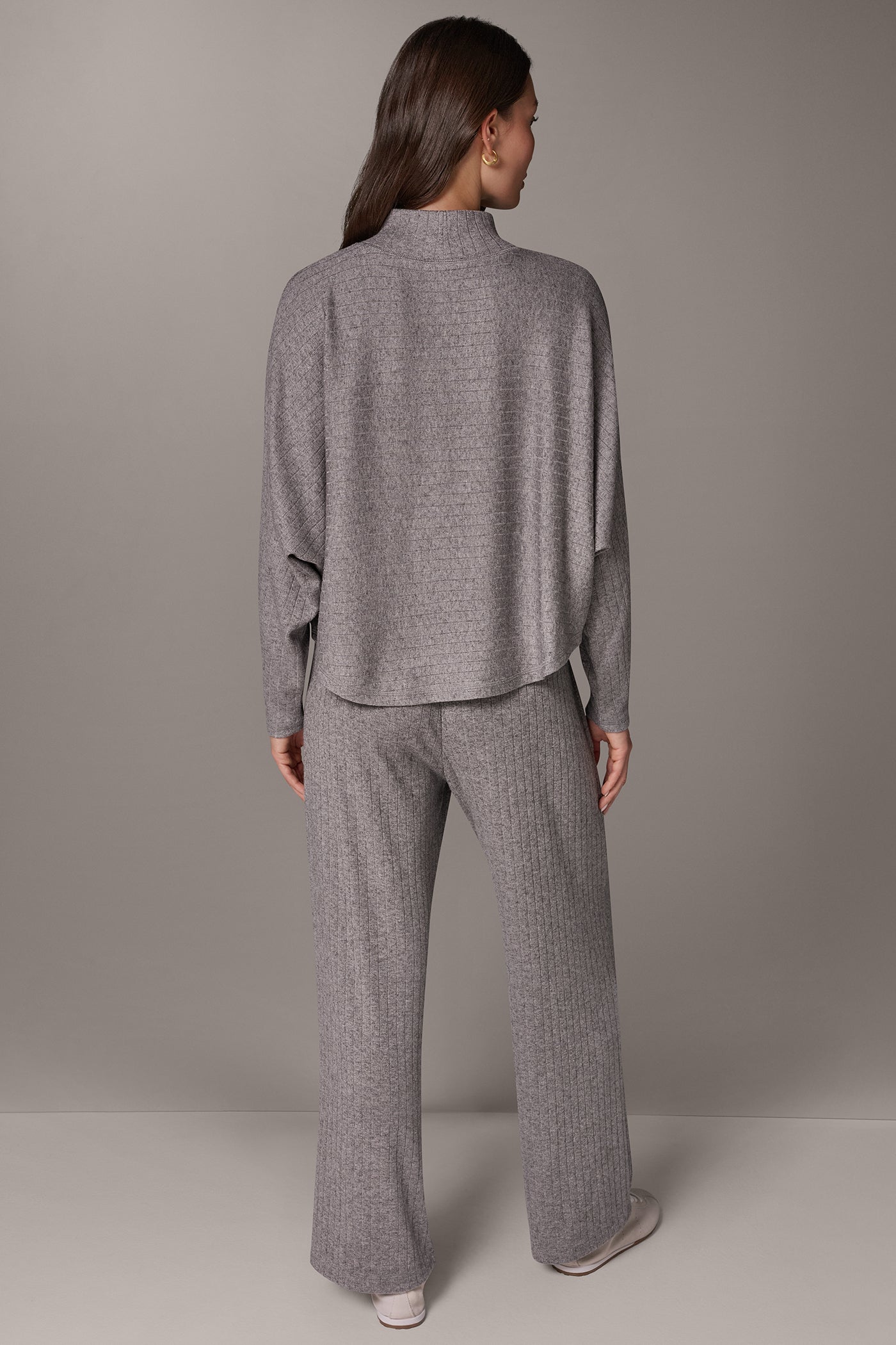 CROPPED DOLMAN SLEEVE RIB SWEATER VIEW 6 | Clothing
