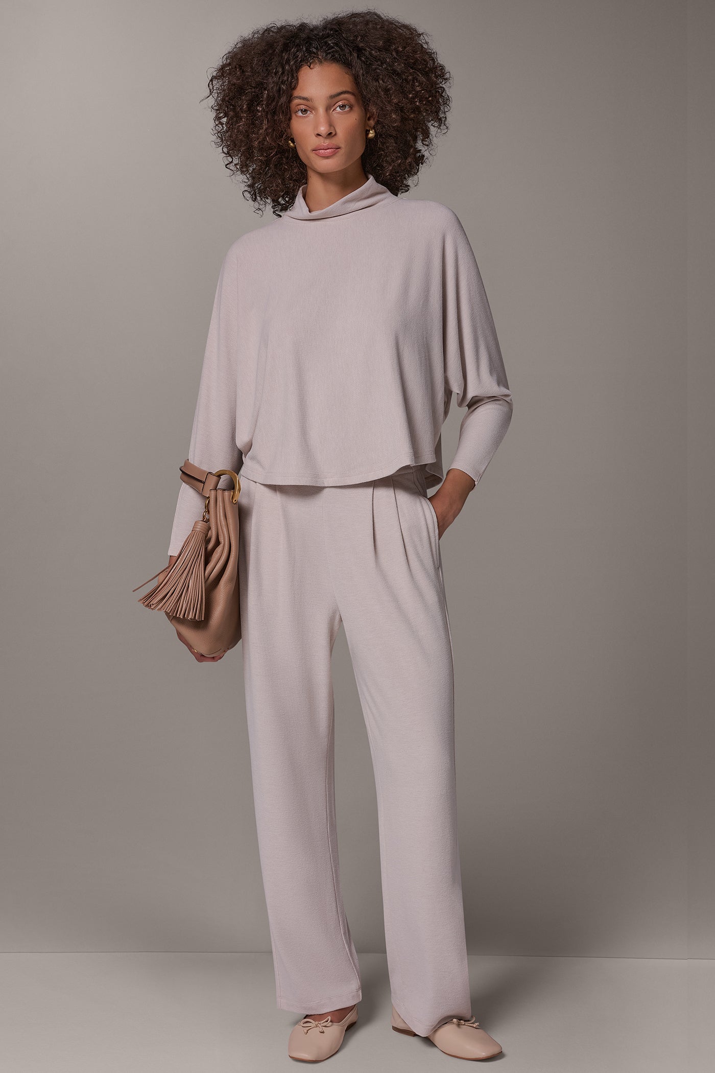 CROPPED DOLMAN SLEEVE SWEATER VIEW 6
