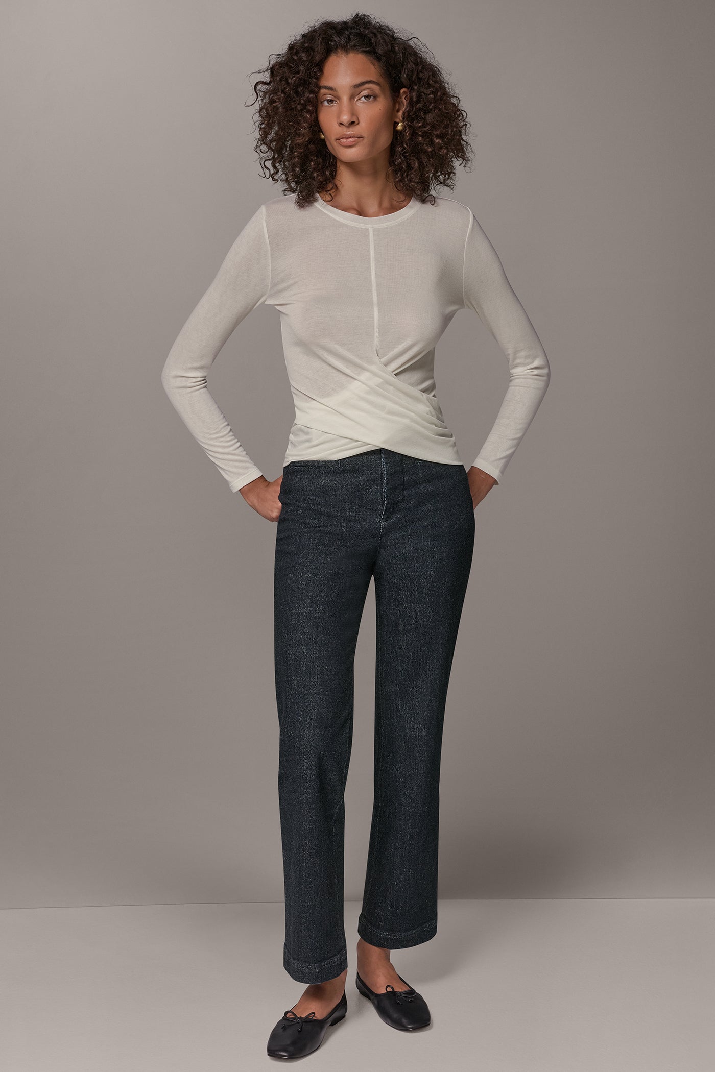 DRAPE FRONT HEM TOP VIEW 7