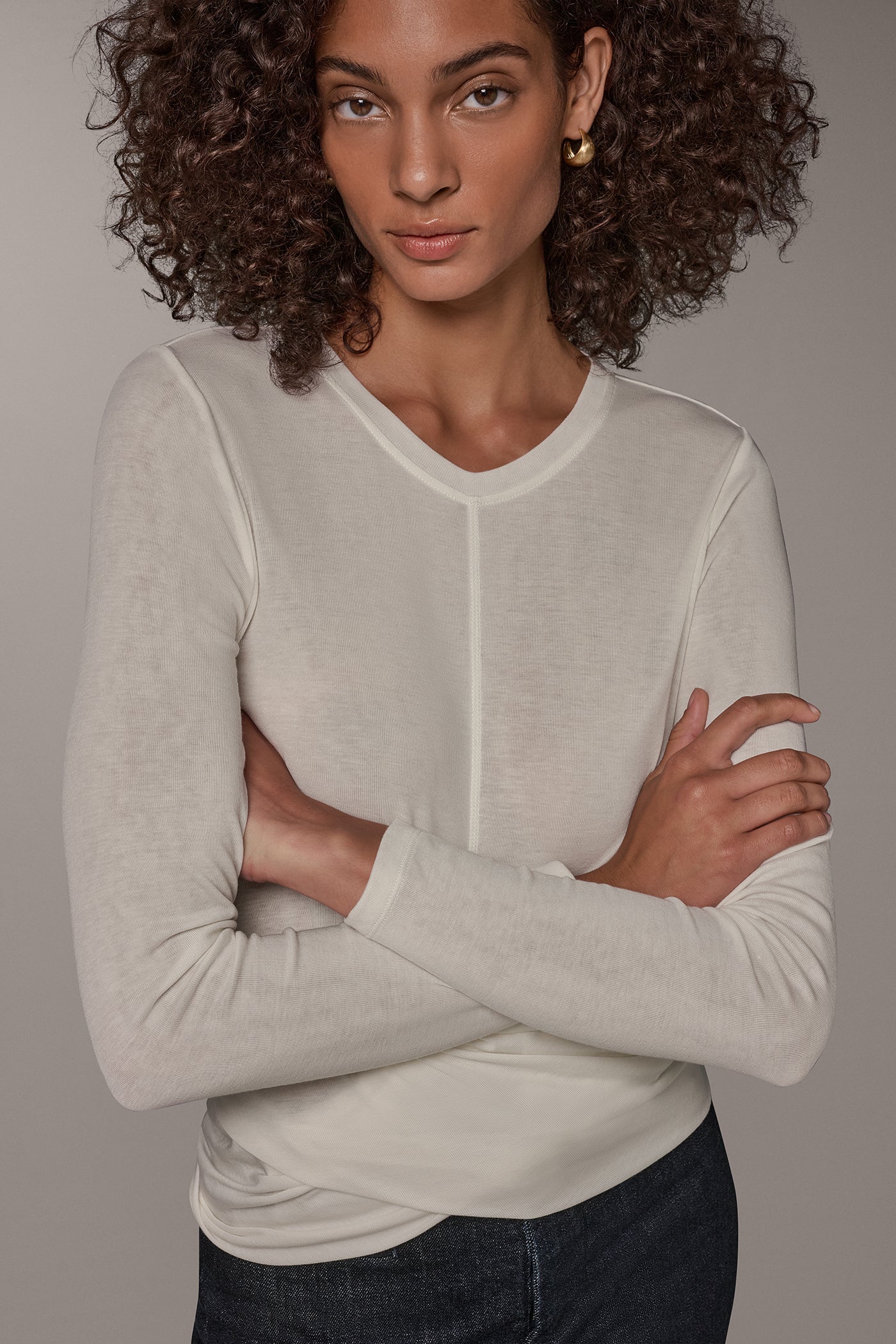 DRAPE FRONT HEM TOP VIEW 4