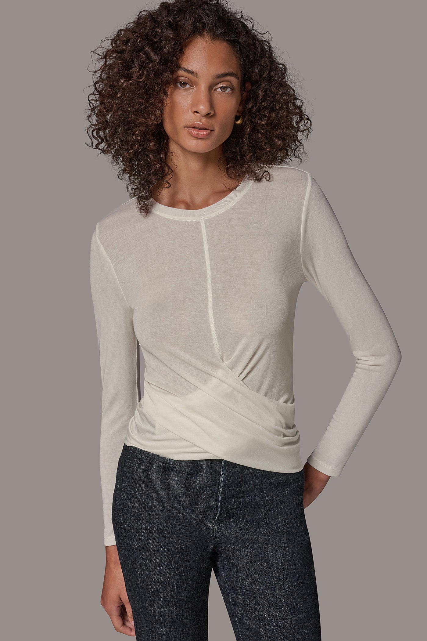 DRAPE FRONT HEM TOP VIEW 1