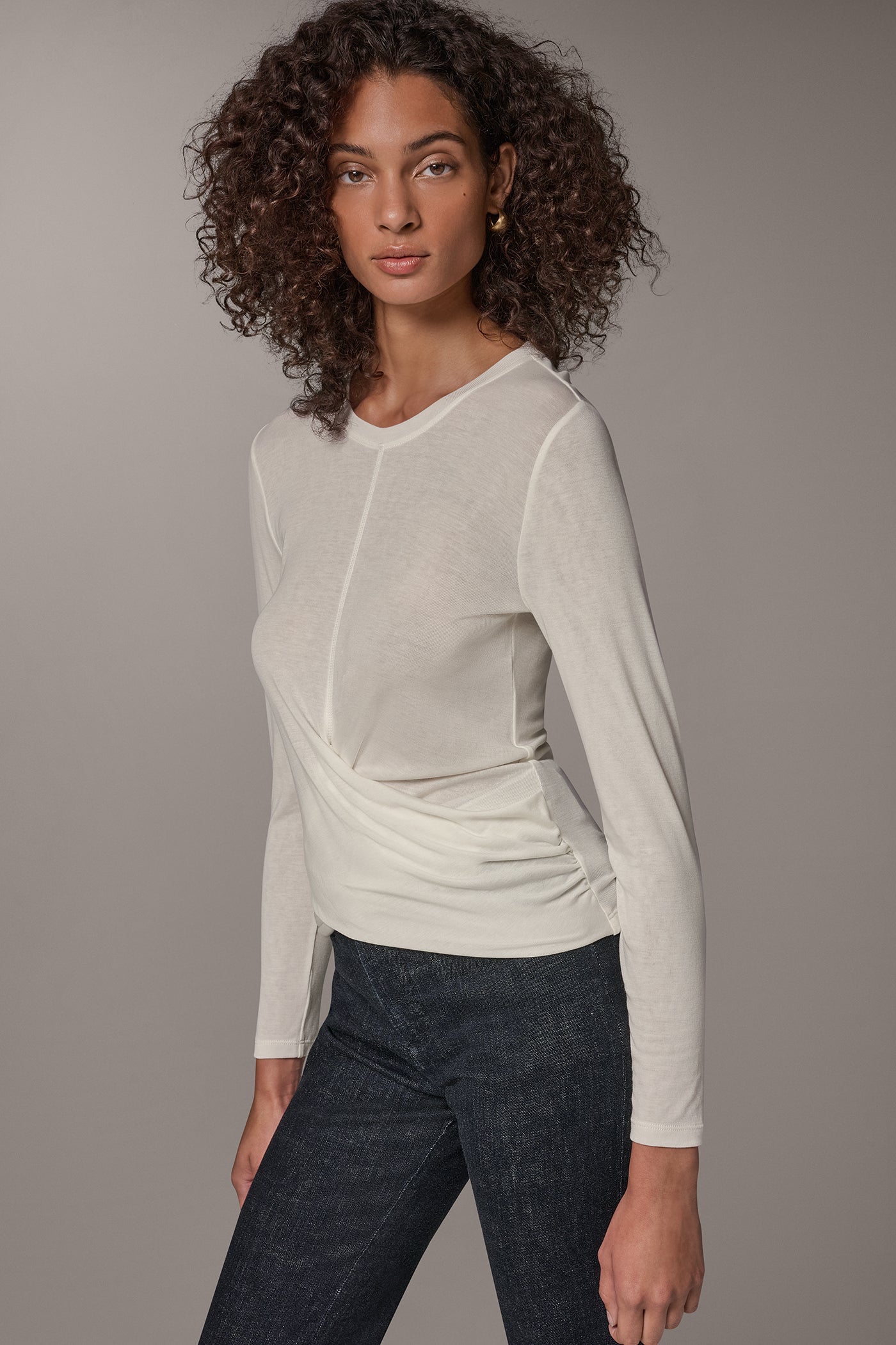 DRAPE FRONT HEM TOP VIEW 2