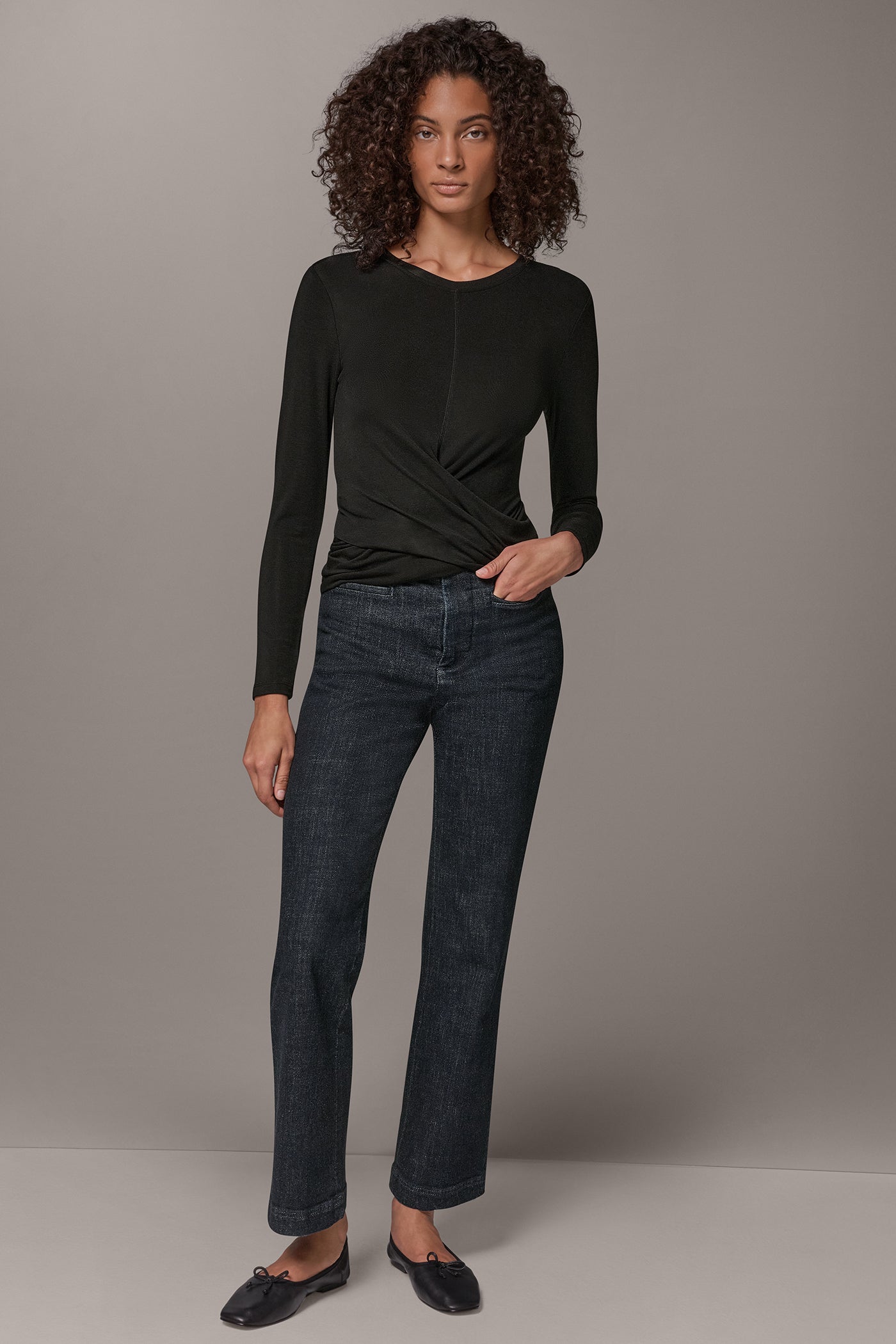 DRAPE FRONT HEM TOP VIEW 7