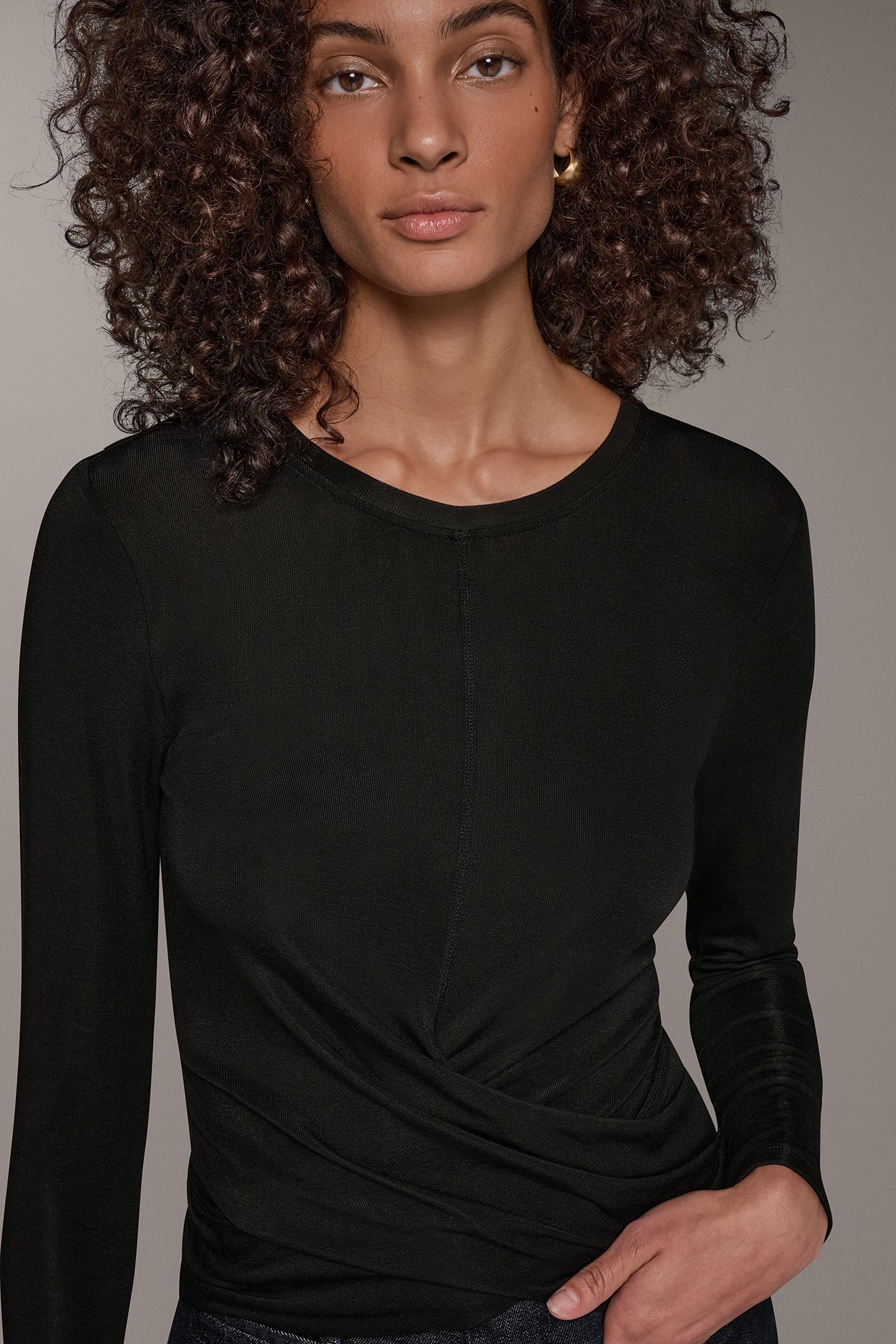 DRAPE FRONT HEM TOP VIEW 4