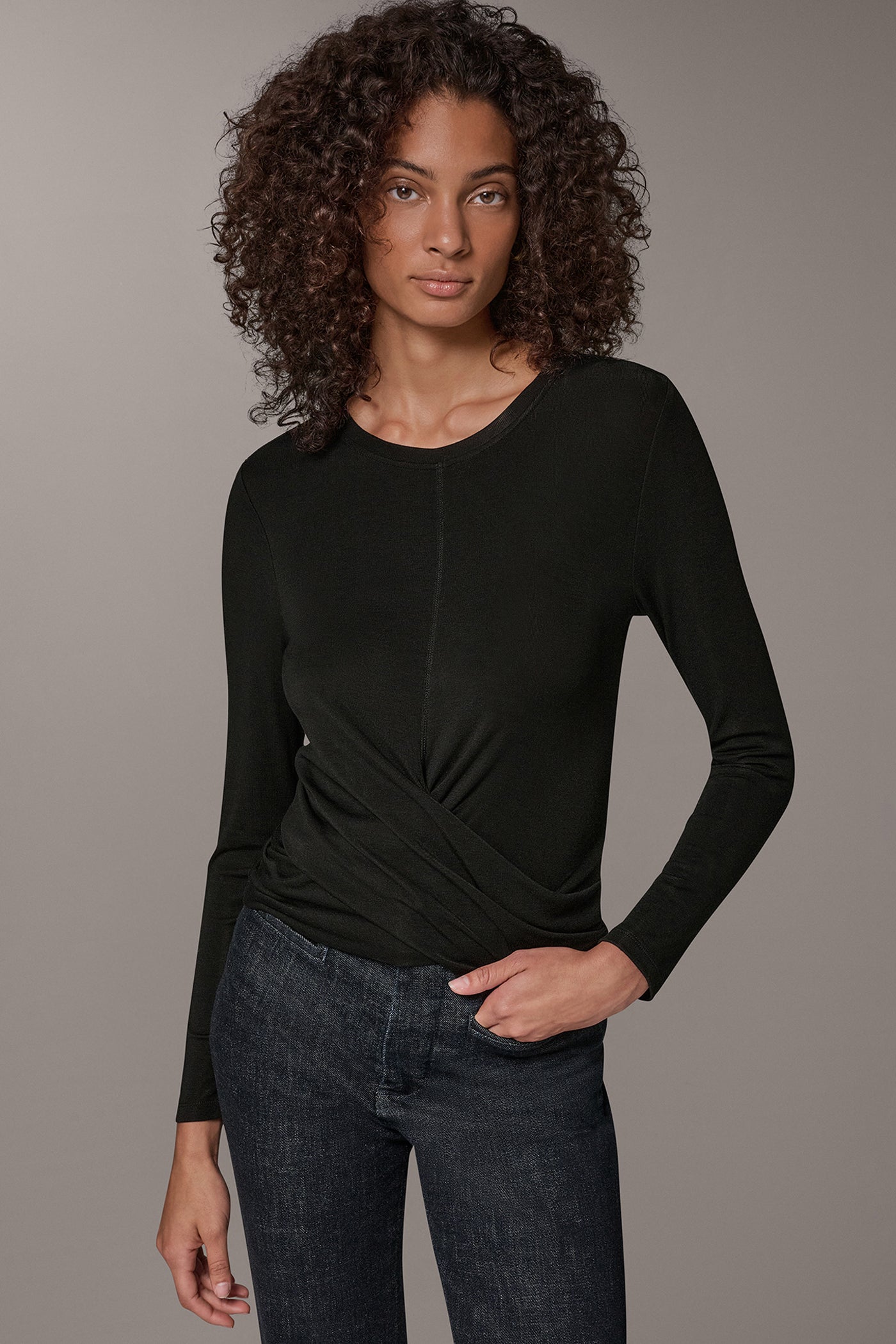 DRAPE FRONT HEM TOP VIEW 1
