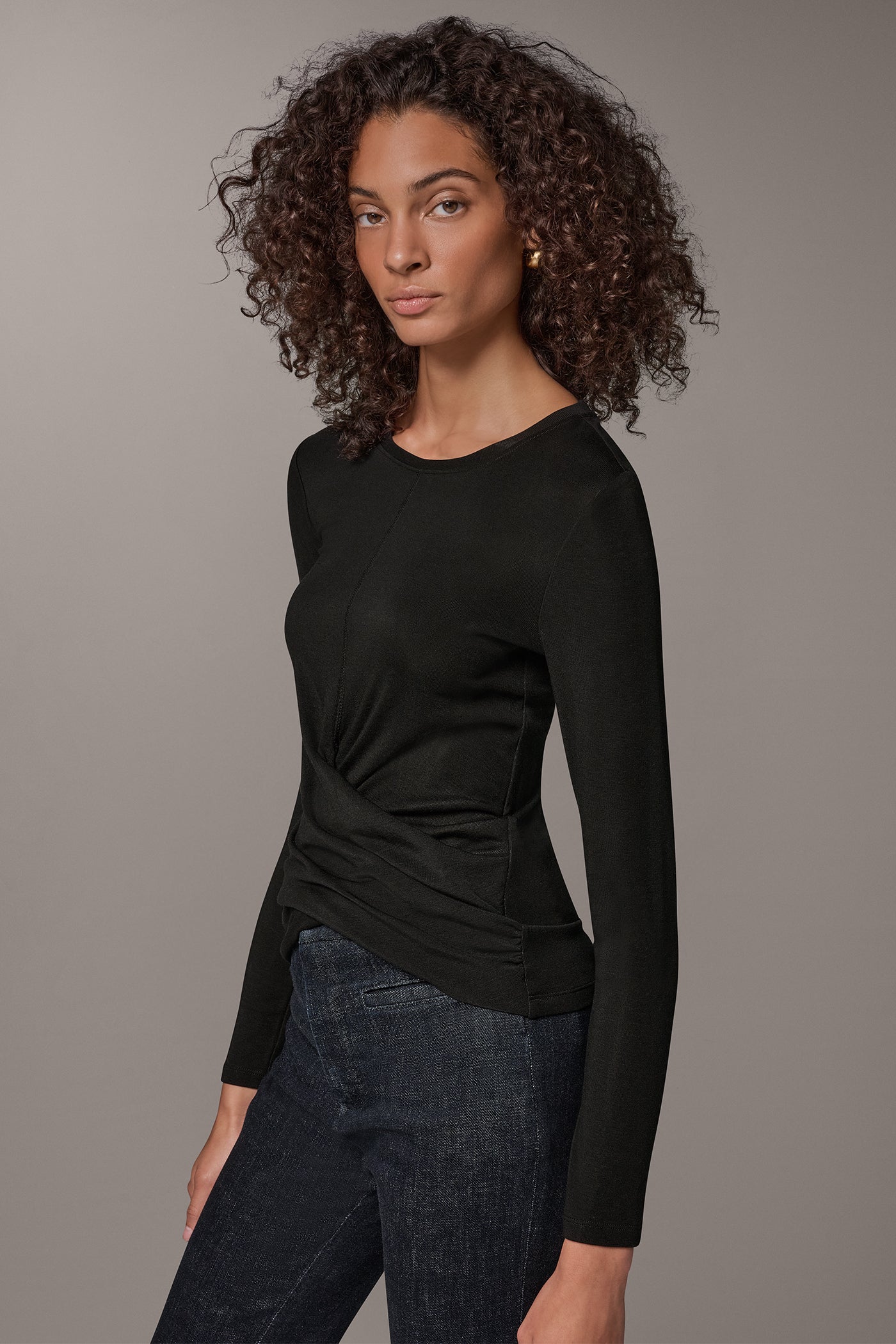 DRAPE FRONT HEM TOP VIEW 2