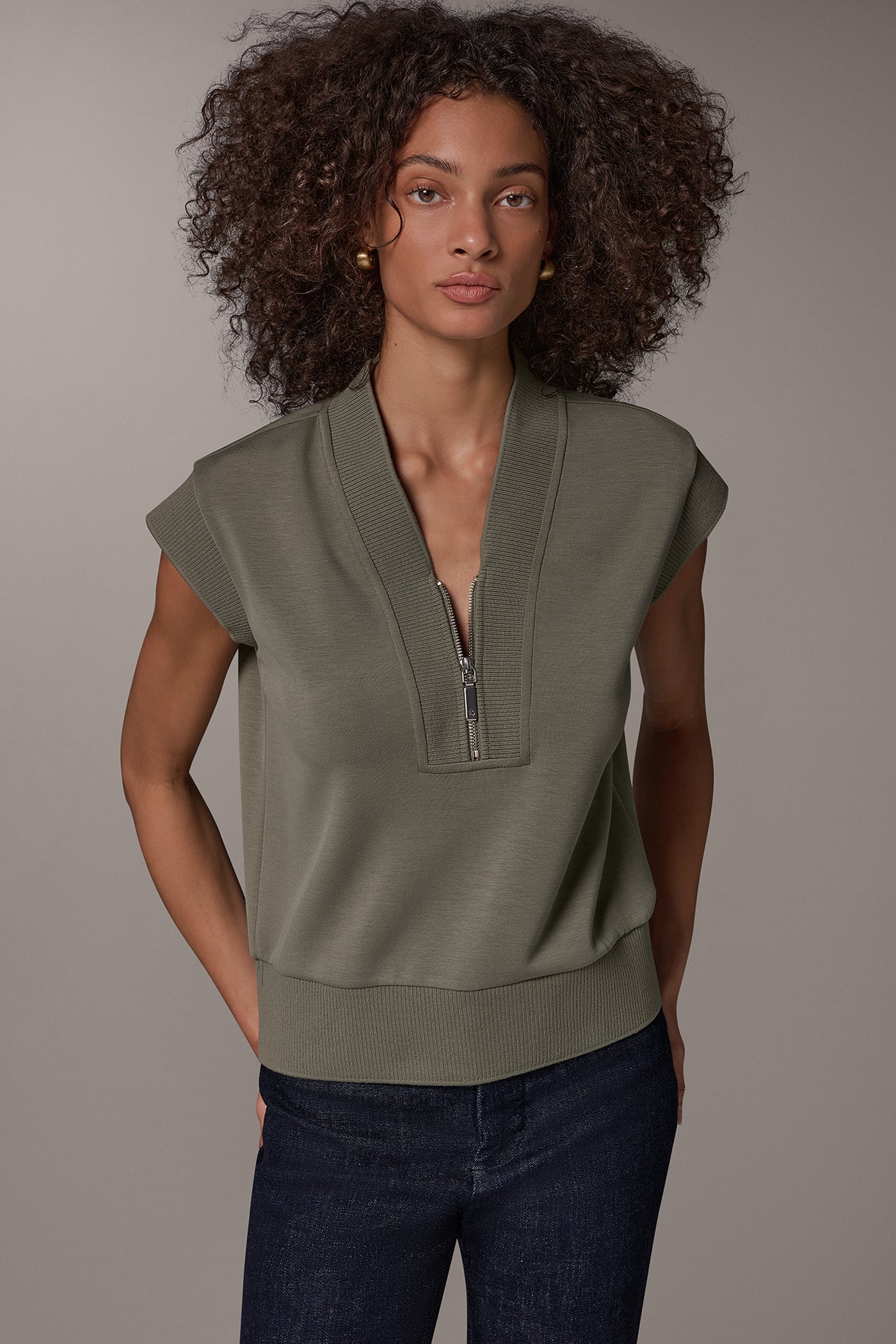 JET SETTER HALF ZIP TOP VIEW 1