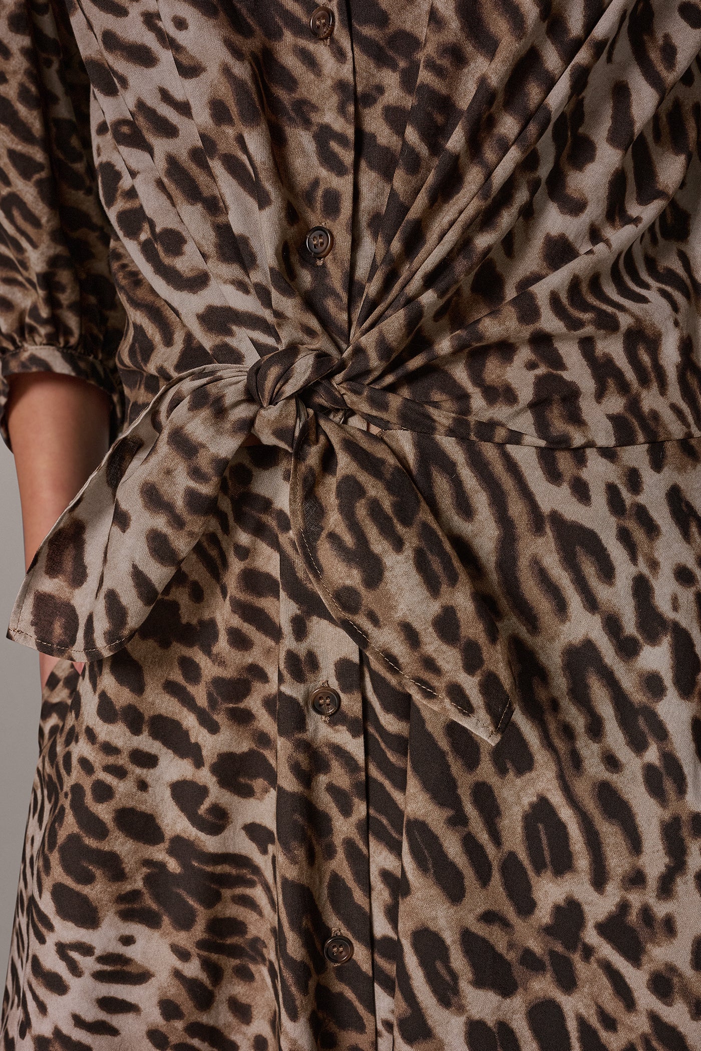 PRINTED COCOON SLEEVE SHIRT DRESS VIEW 5