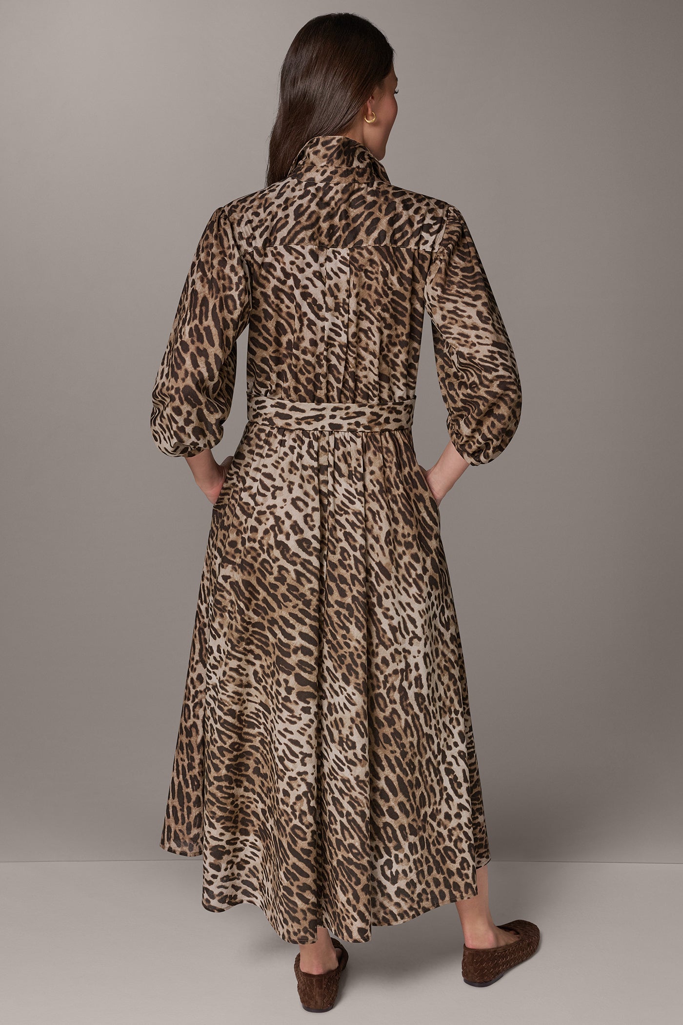 PRINTED COCOON SLEEVE SHIRT DRESS VIEW 3