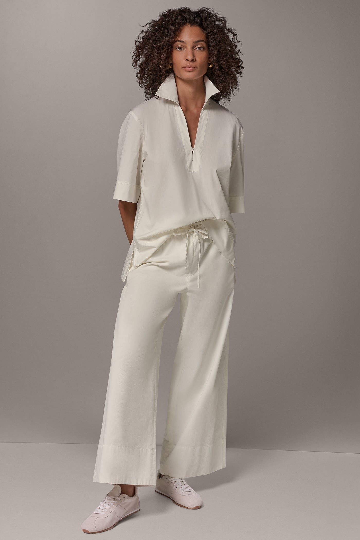 POPLIN EMBROIDERED DETAIL BLOUSE VIEW 7