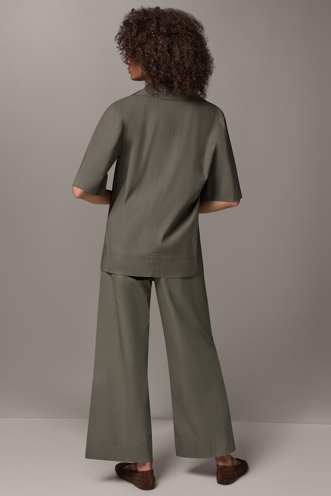 POPLIN EMBROIDERED DETAIL BLOUSE VIEW 8