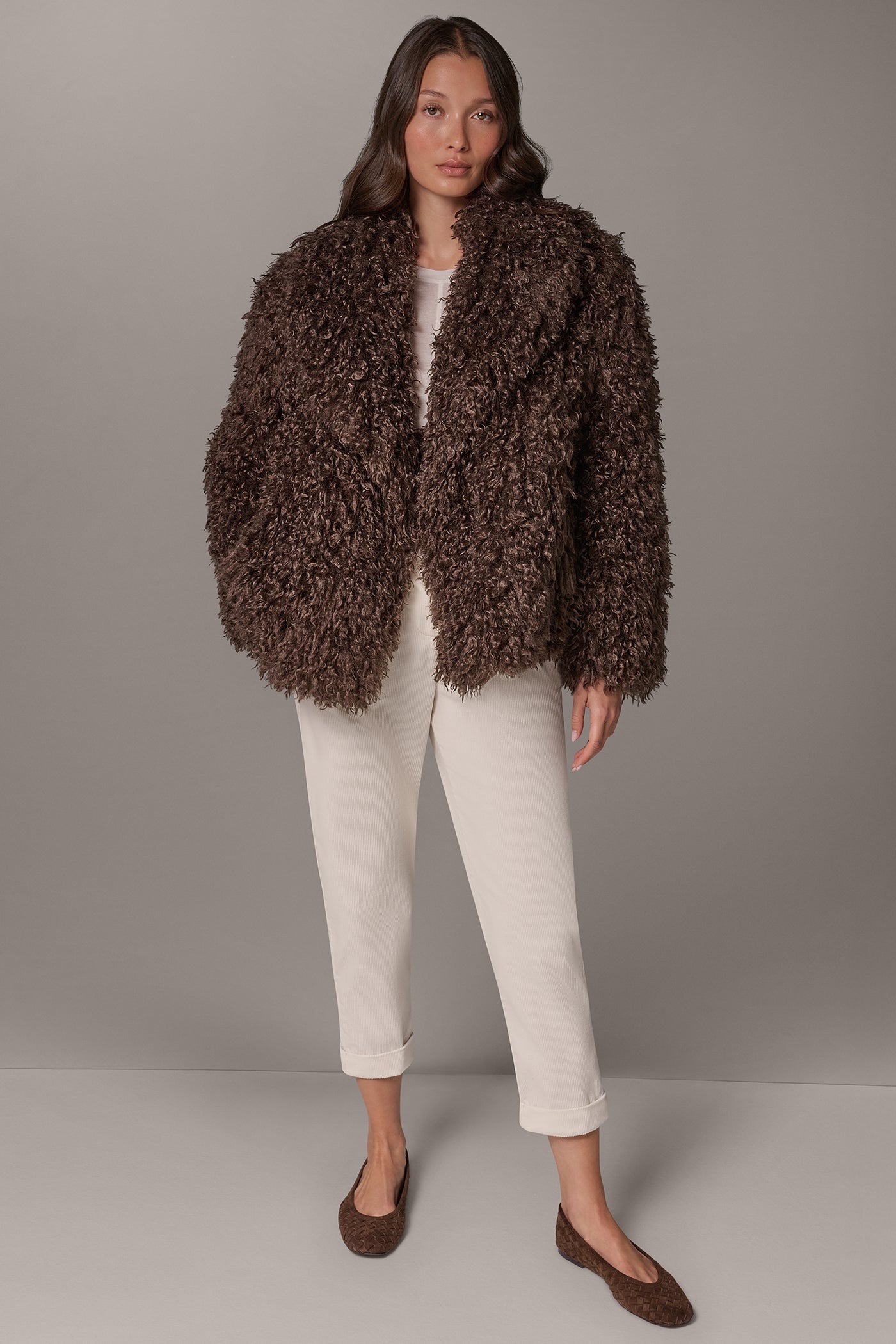 FAUX FUR SHAWL COLLAR JACKET VIEW 10