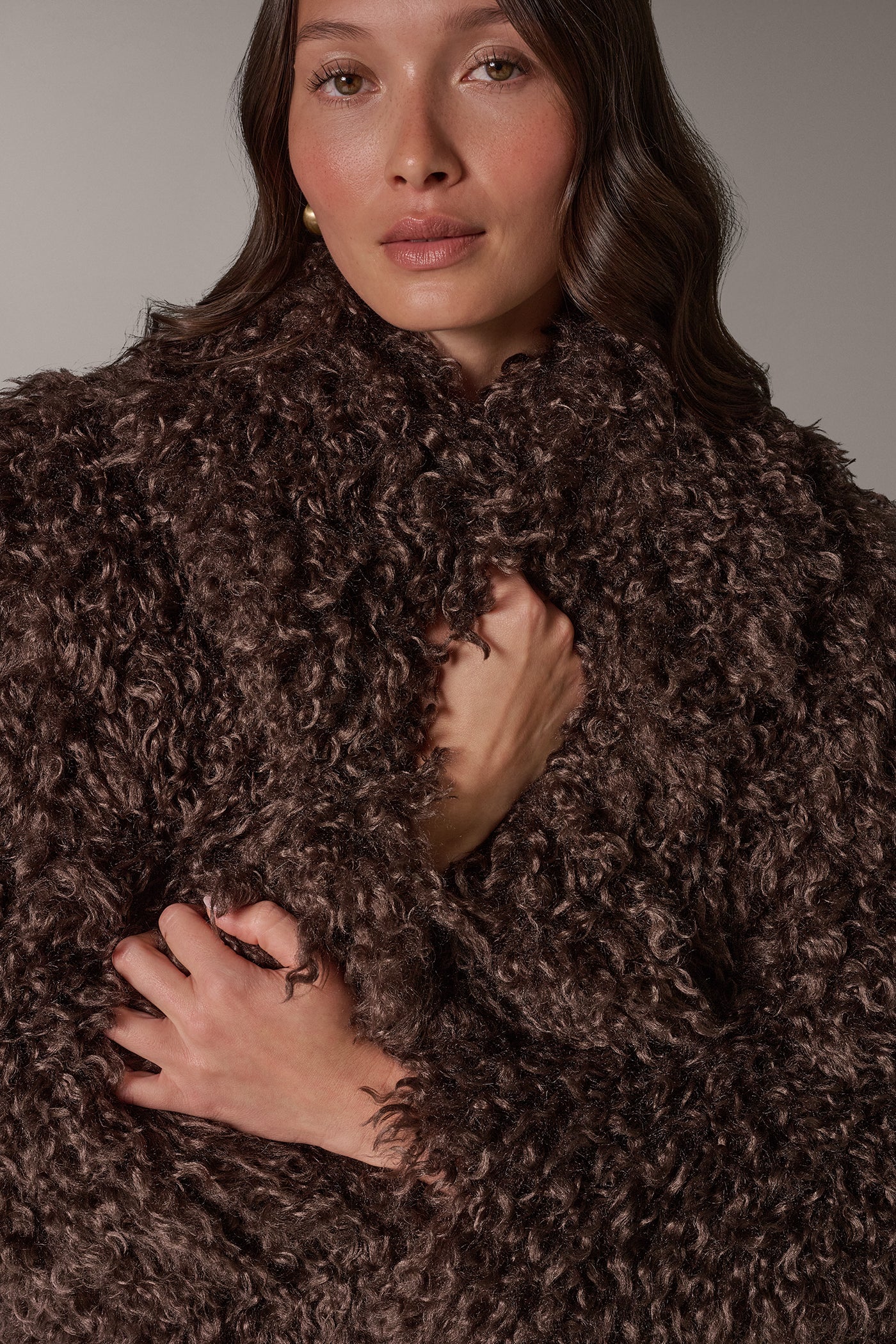 FAUX FUR SHAWL COLLAR JACKET VIEW 8