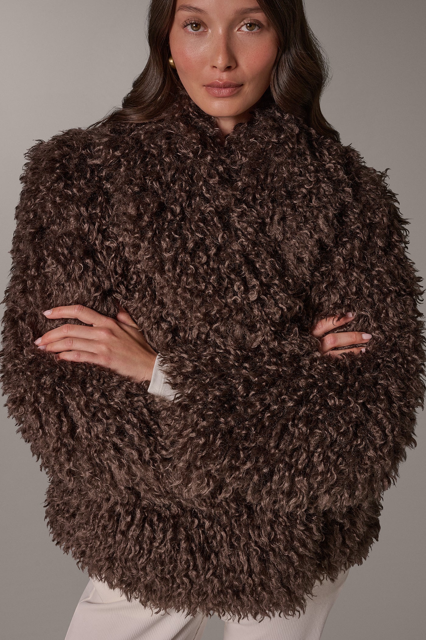 FAUX FUR SHAWL COLLAR JACKET VIEW 9