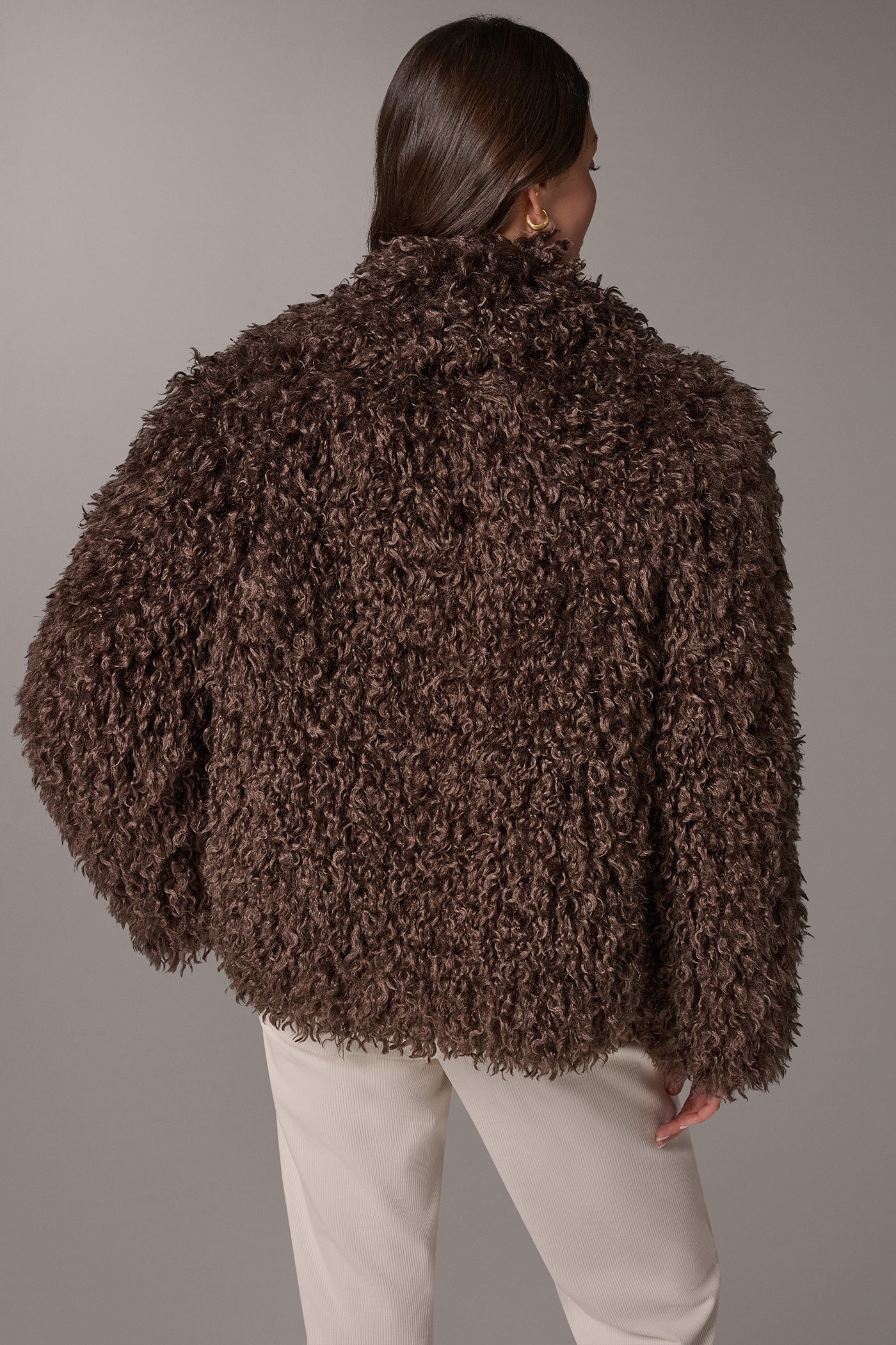 FAUX FUR SHAWL COLLAR JACKET VIEW 4