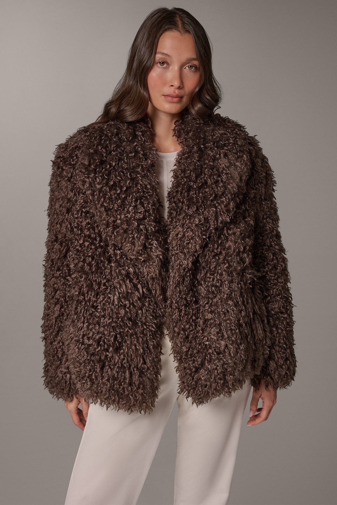 FAUX FUR SHAWL COLLAR JACKET VIEW 7