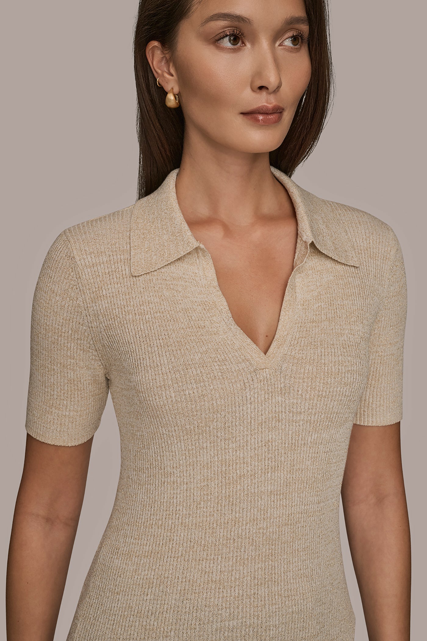 LUREX ELBOW SLEEVE POLO VIEW 4 | Casual Collection