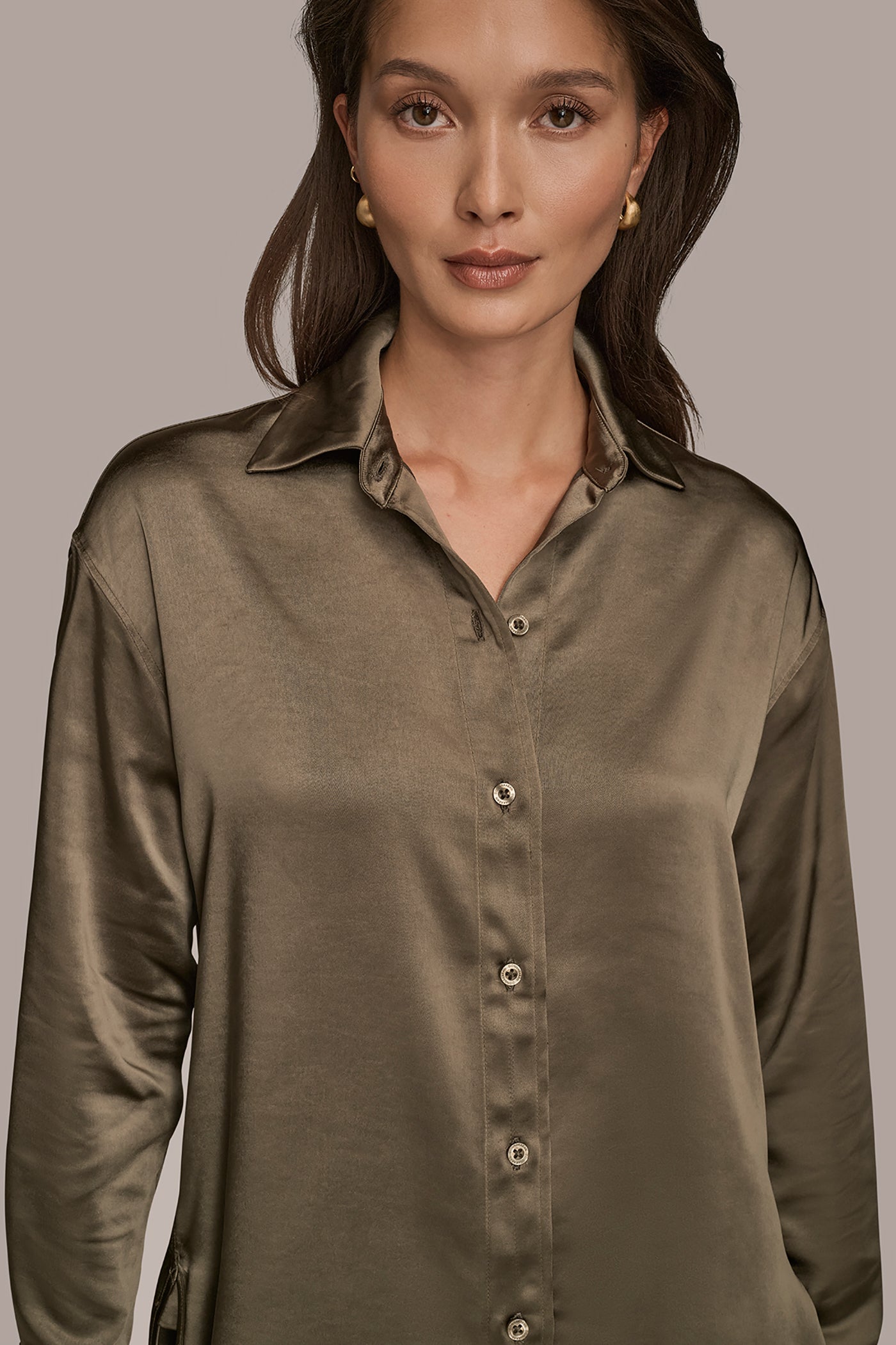 WOVEN BUTTON DOWN SHIRT VIEW 4 | SALE