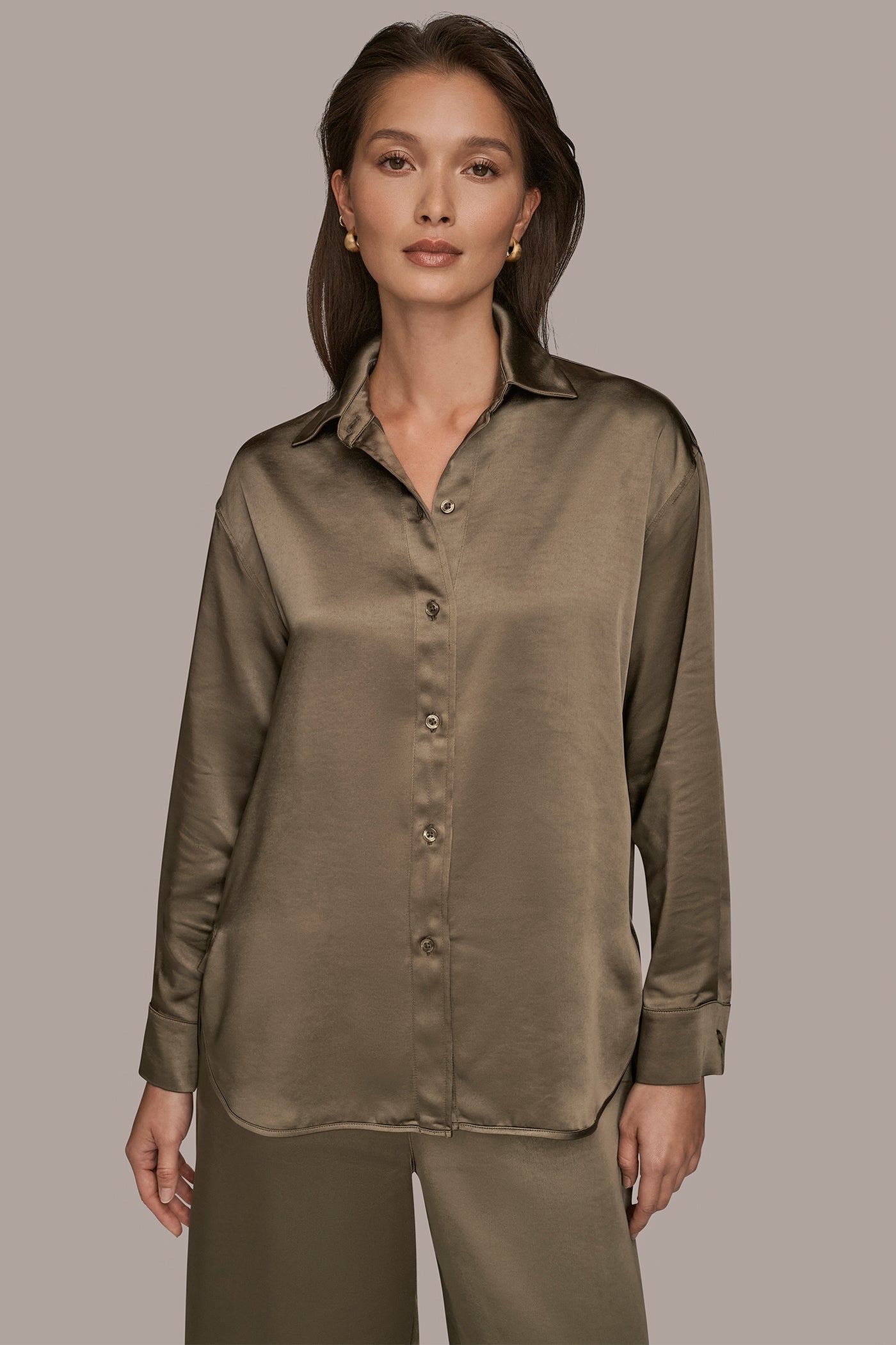 WOVEN BUTTON DOWN SHIRT | View 1 | SALE