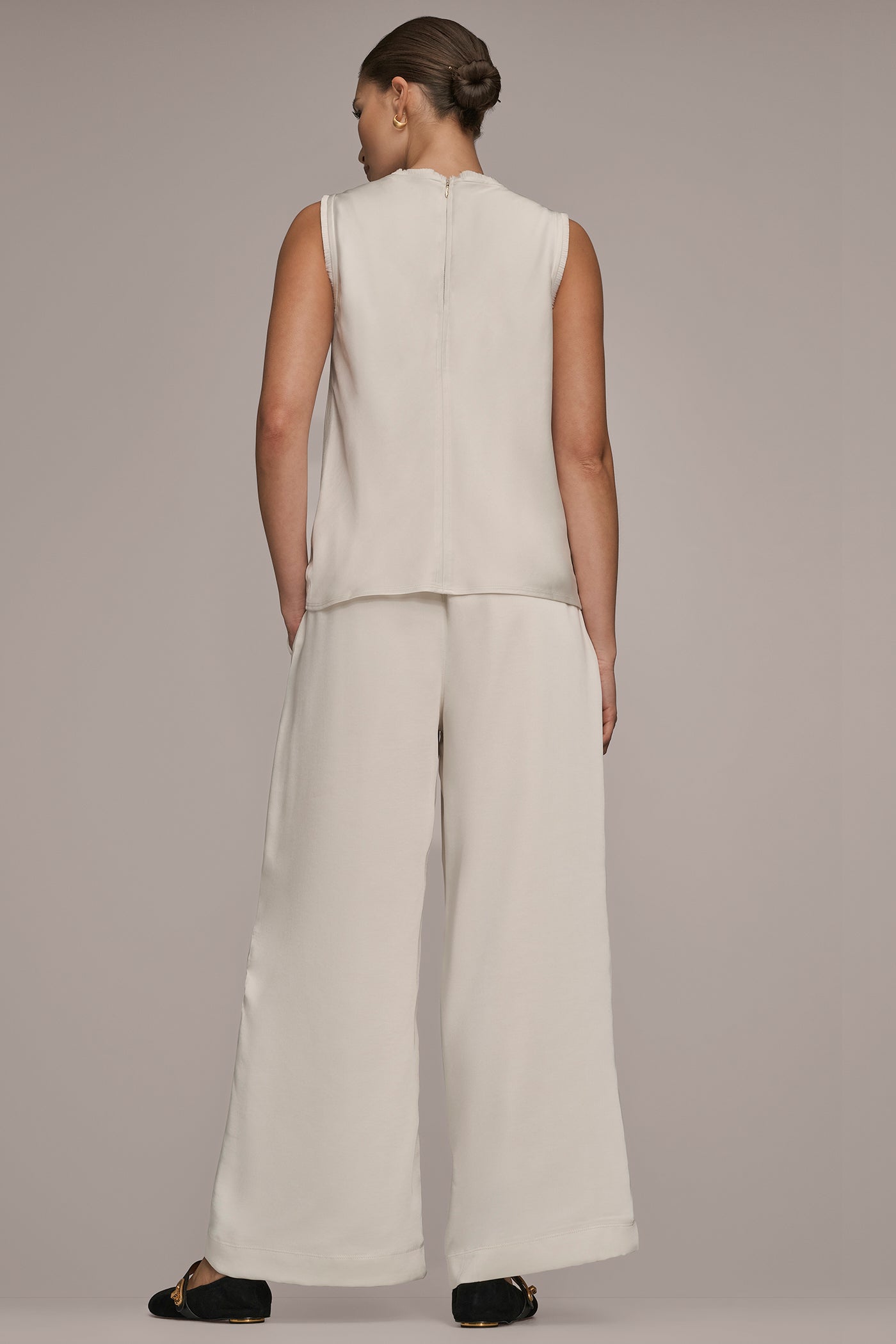 SLEEVELESS FRINGE TRIM BLOUSE VIEW 10