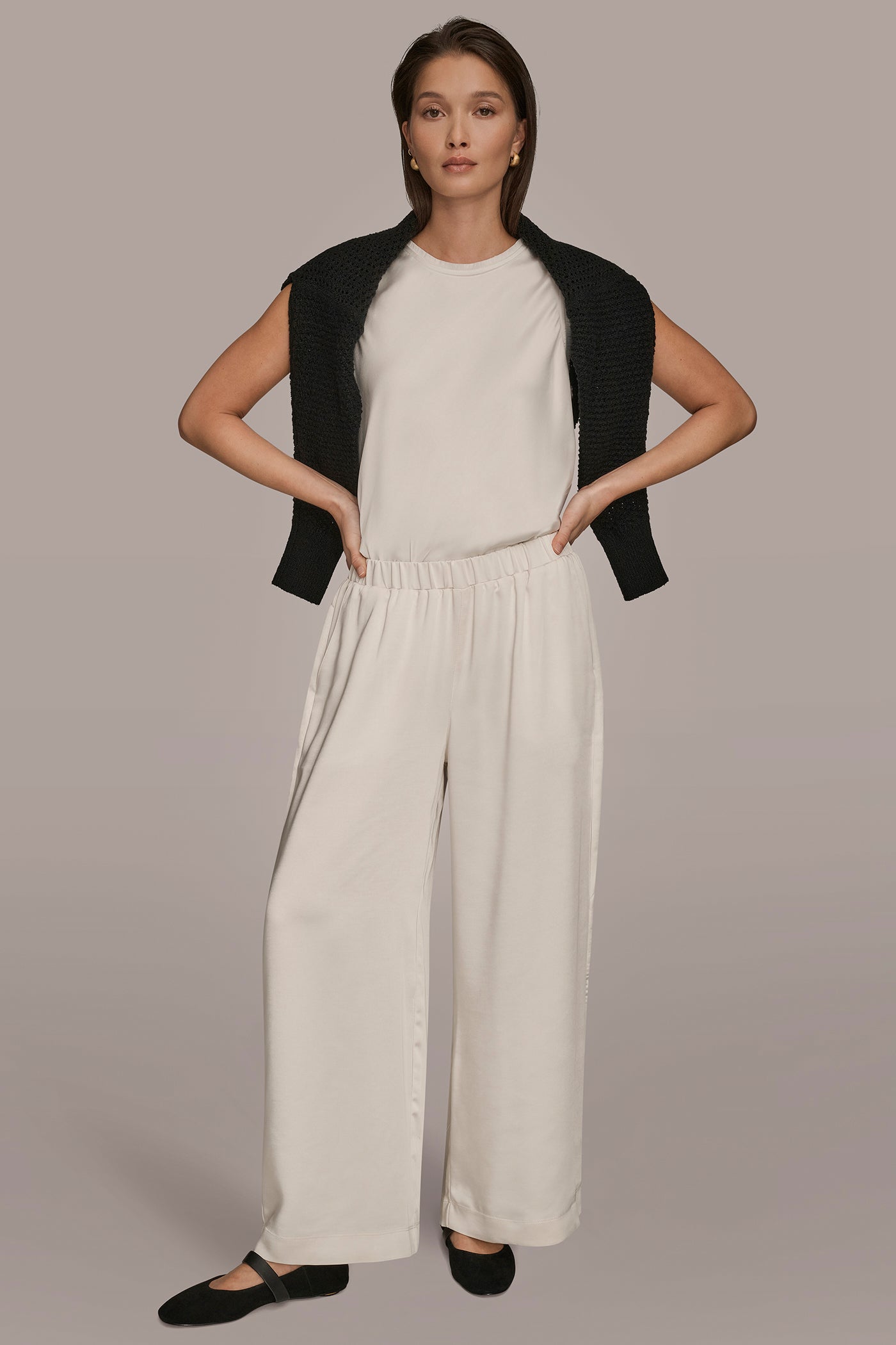 MID RISE PULL ON RELAXED PANT VIEW 5 | Pants