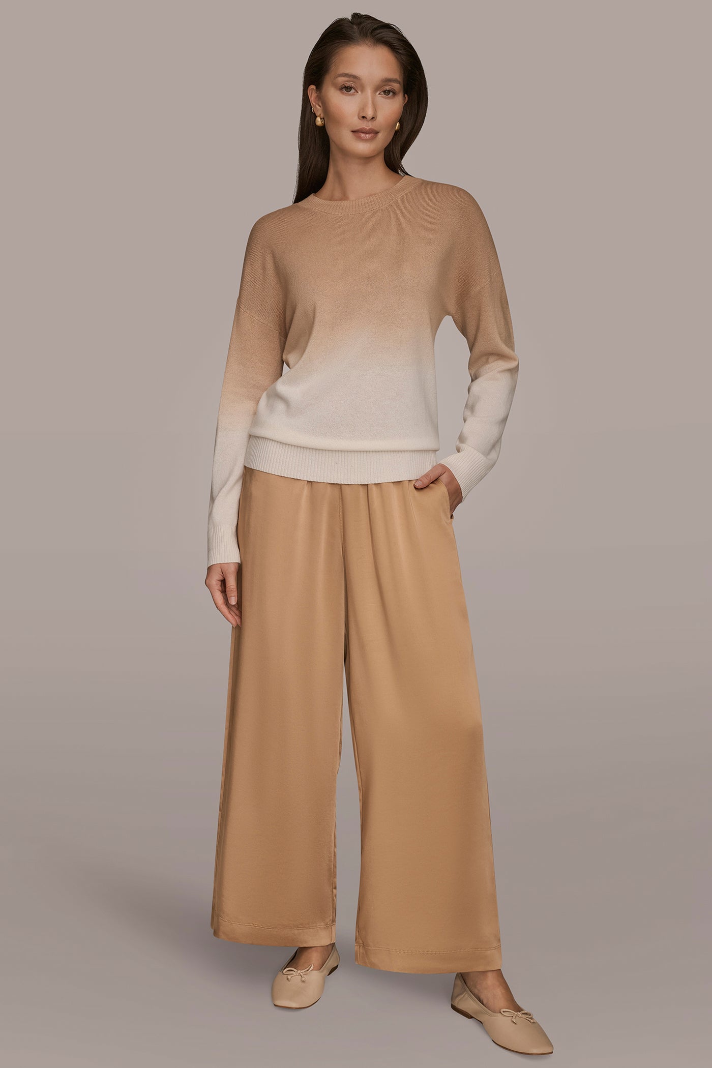LONG SLEEVE CREW NECK PULLOVER WITH DIP DYE VIEW 6 | Tops & Sweaters