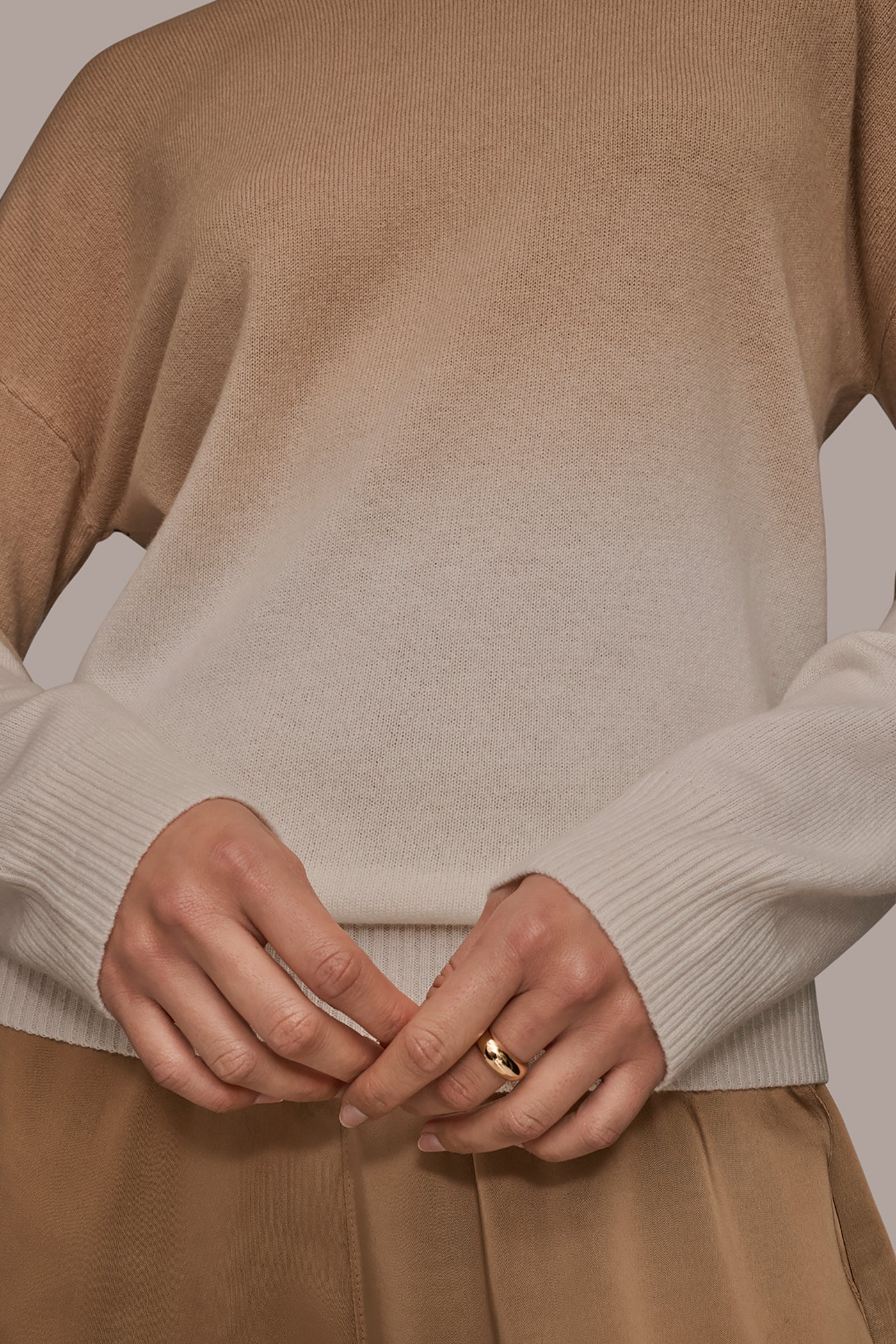 LONG SLEEVE CREW NECK PULLOVER WITH DIP DYE VIEW 5 | Tops & Sweaters
