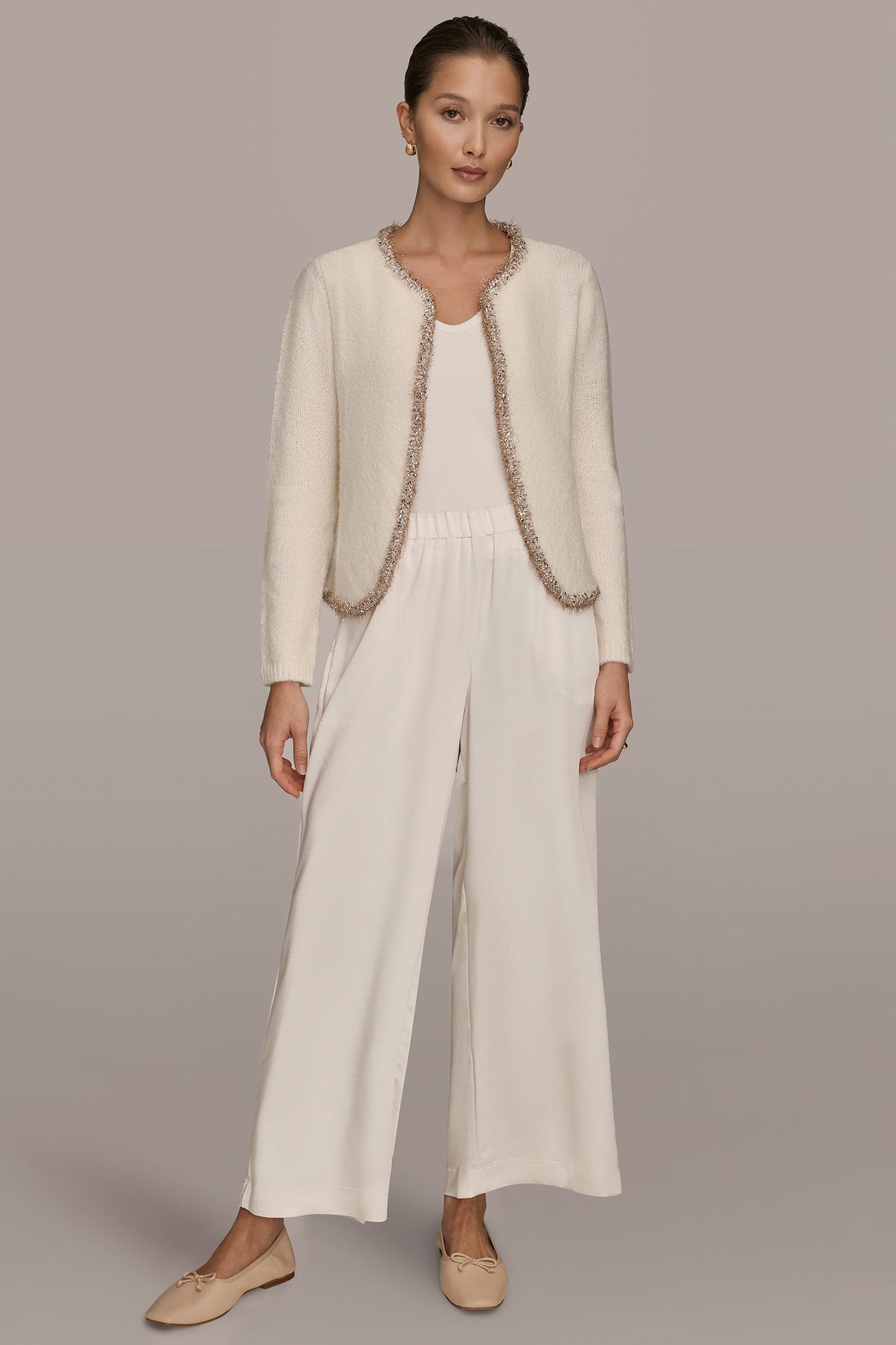 JACKET CARDIGAN WITH SPARKLE PLACKET VIEW 9