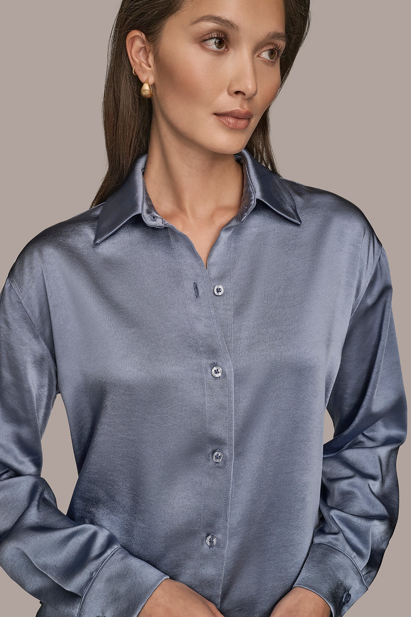 WOVEN BUTTON DOWN SHIRT VIEW 4