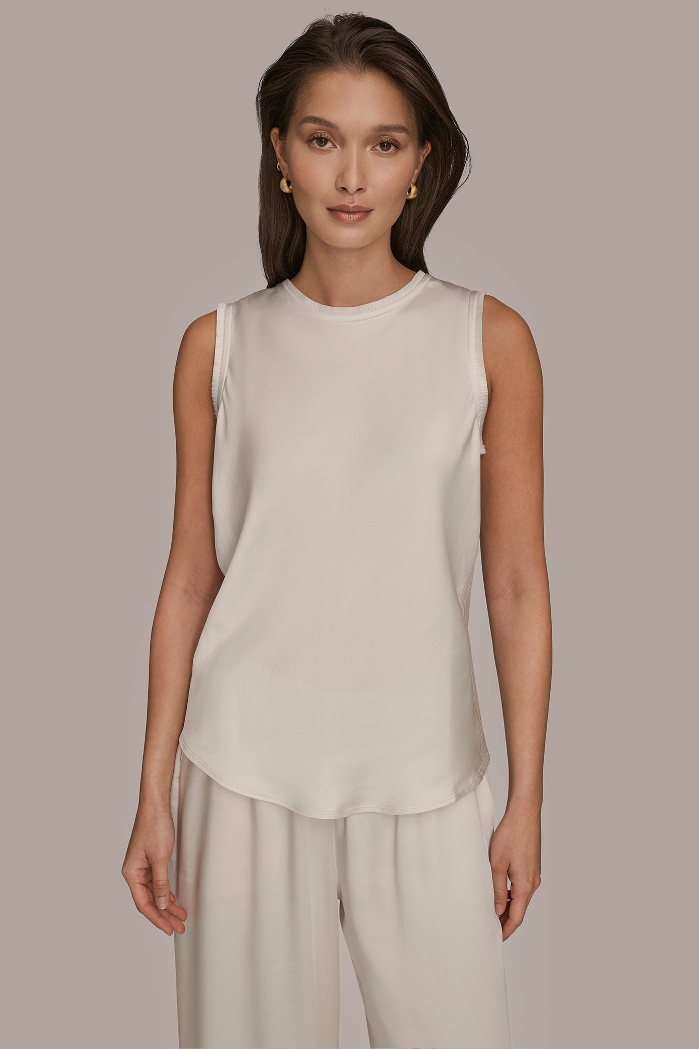 SLEEVELESS FRINGE TRIM BLOUSE | View 1 | Casual Collection