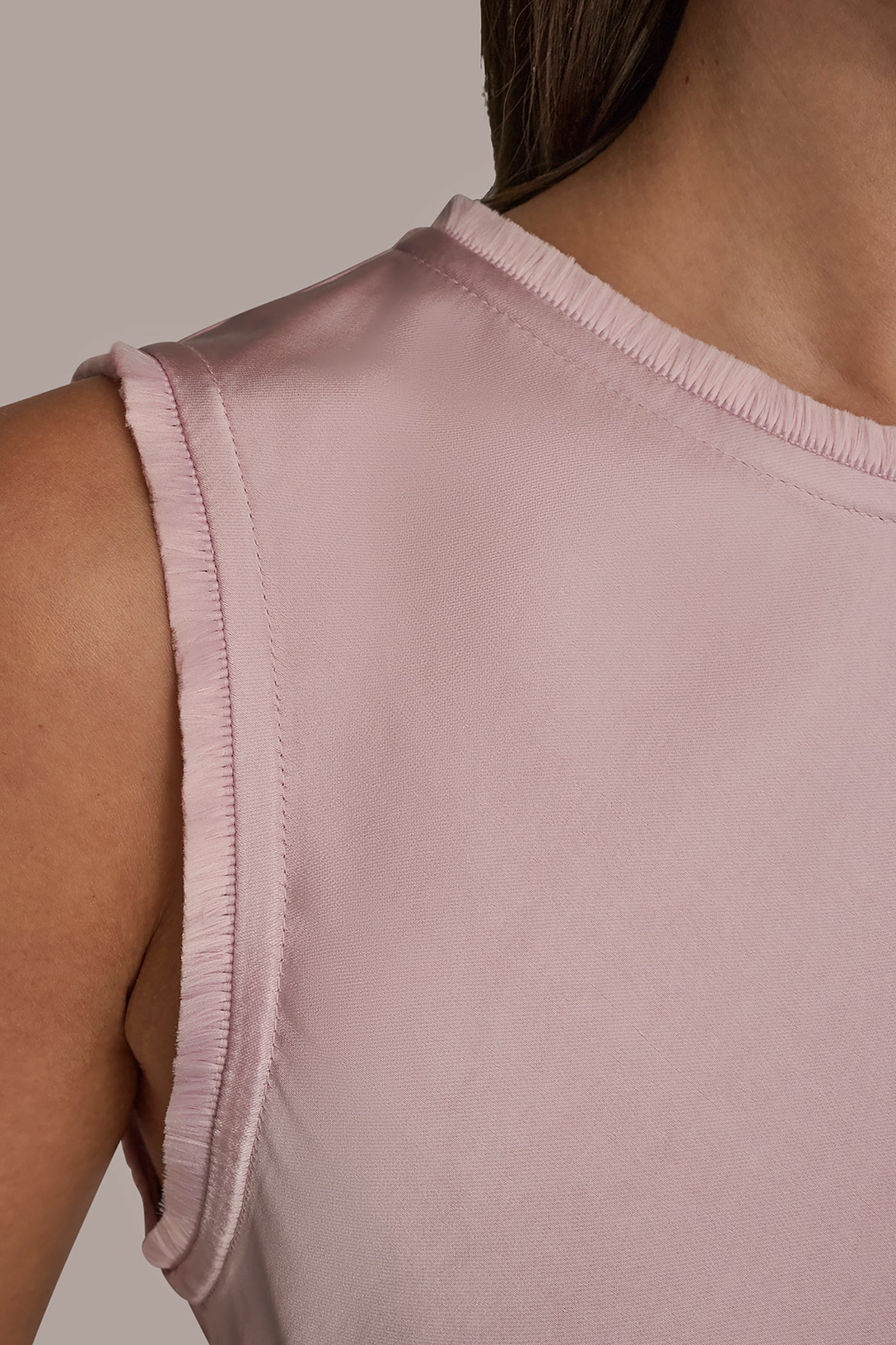 SLEEVELESS FRINGE TRIM BLOUSE VIEW 5