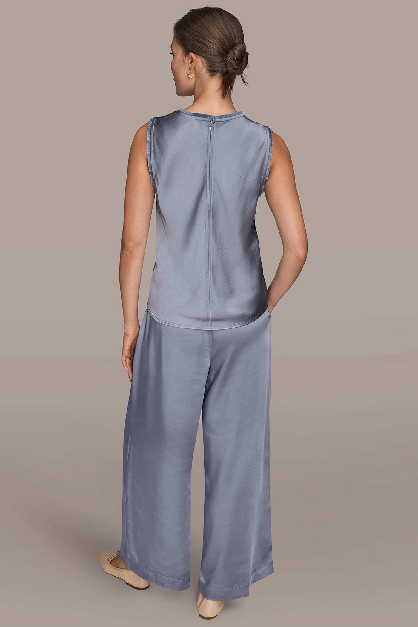 SLEEVELESS FRINGE TRIM BLOUSE VIEW 7 | Casual Collection