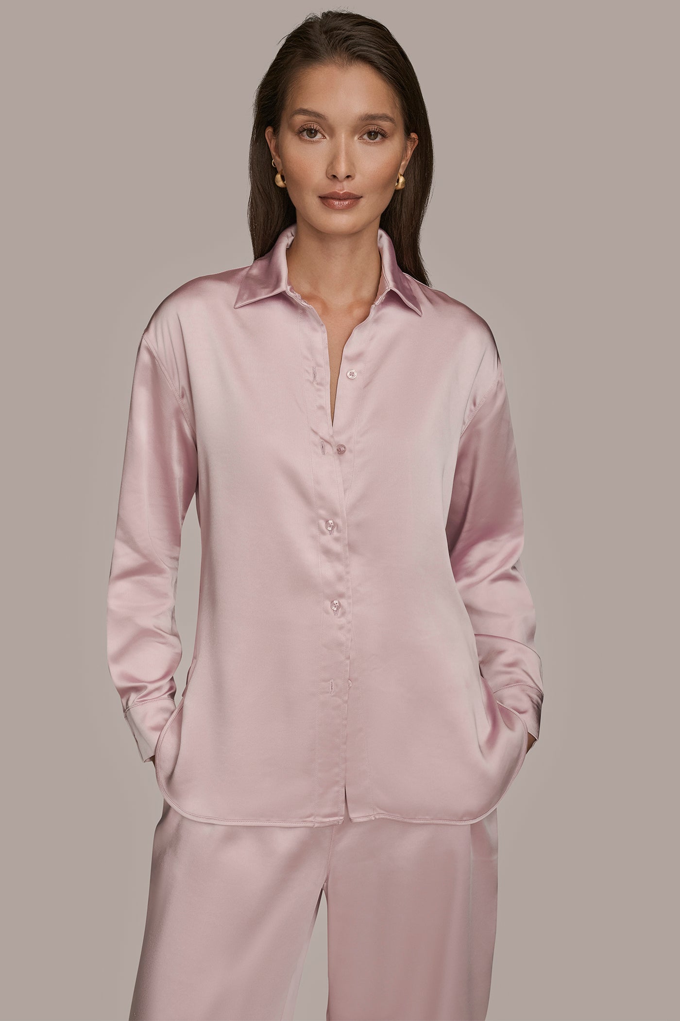 satin dress shirt womens Ann Taylor Satin Modern Shirt Size Large Winter White Women's