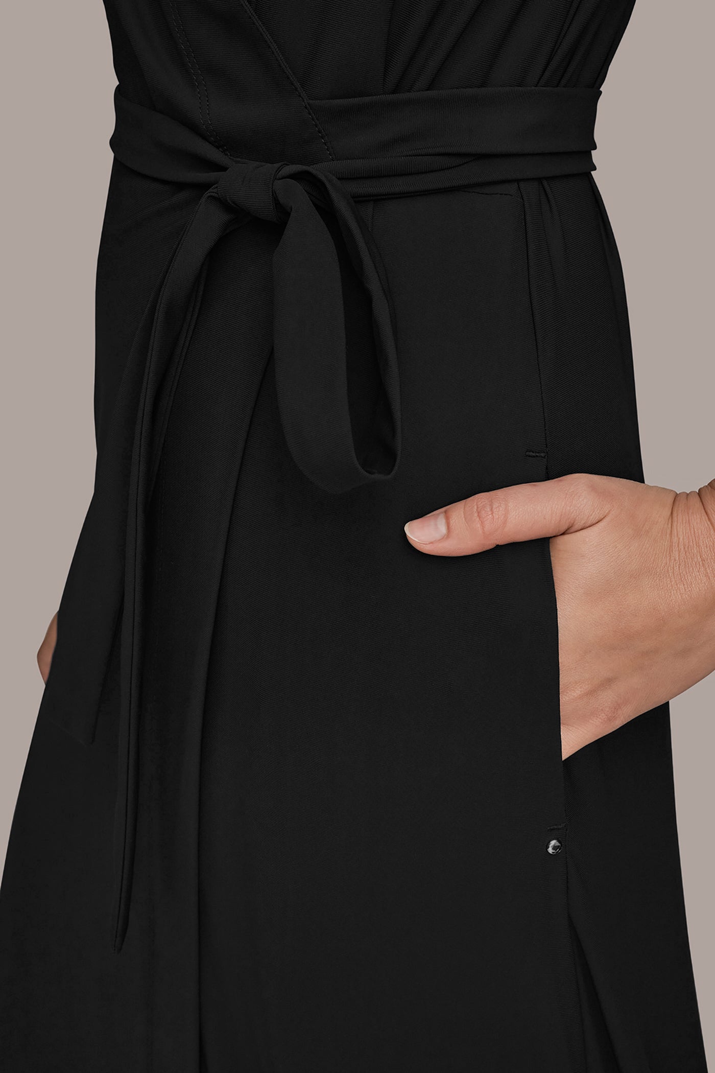 ELBOW-SLEEVE MIDI WRAP DRESS VIEW 7 | New clothing