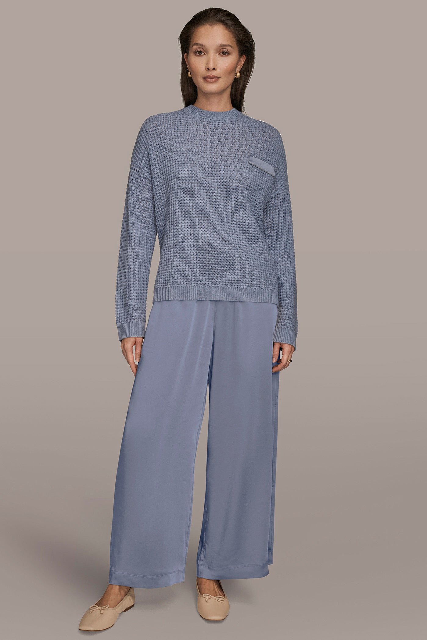 WOOL AND CASHMERE-BLEND POCKET SWEATER VIEW 4